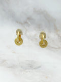 Vintage Doorknocker-Ohrclips mit abnehmbarem Ring