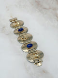 Elegantes Vintage Armband mit blauen Glassteinen