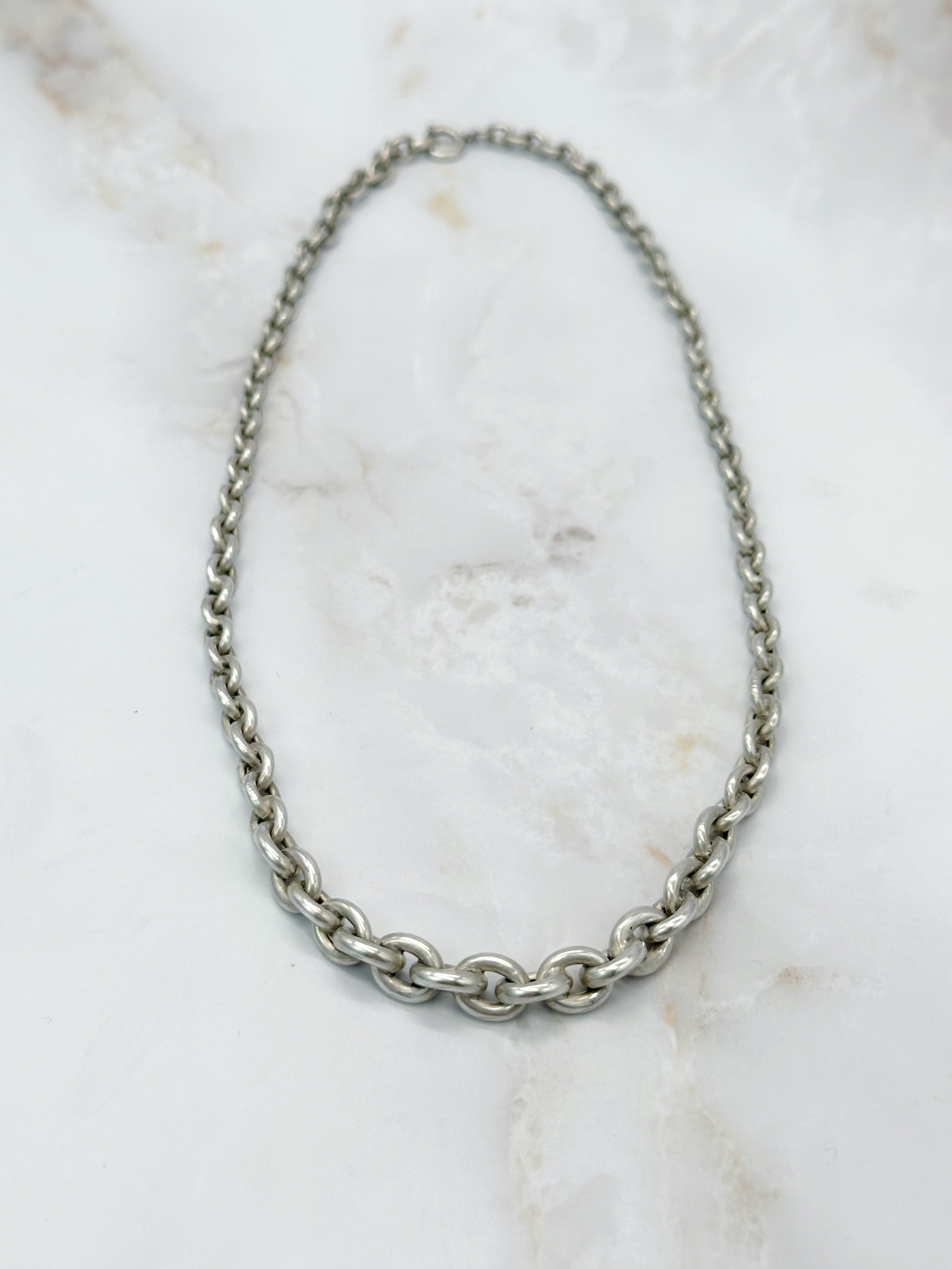 Vintage Gliederkette aus Sterling Silber im Verlauf