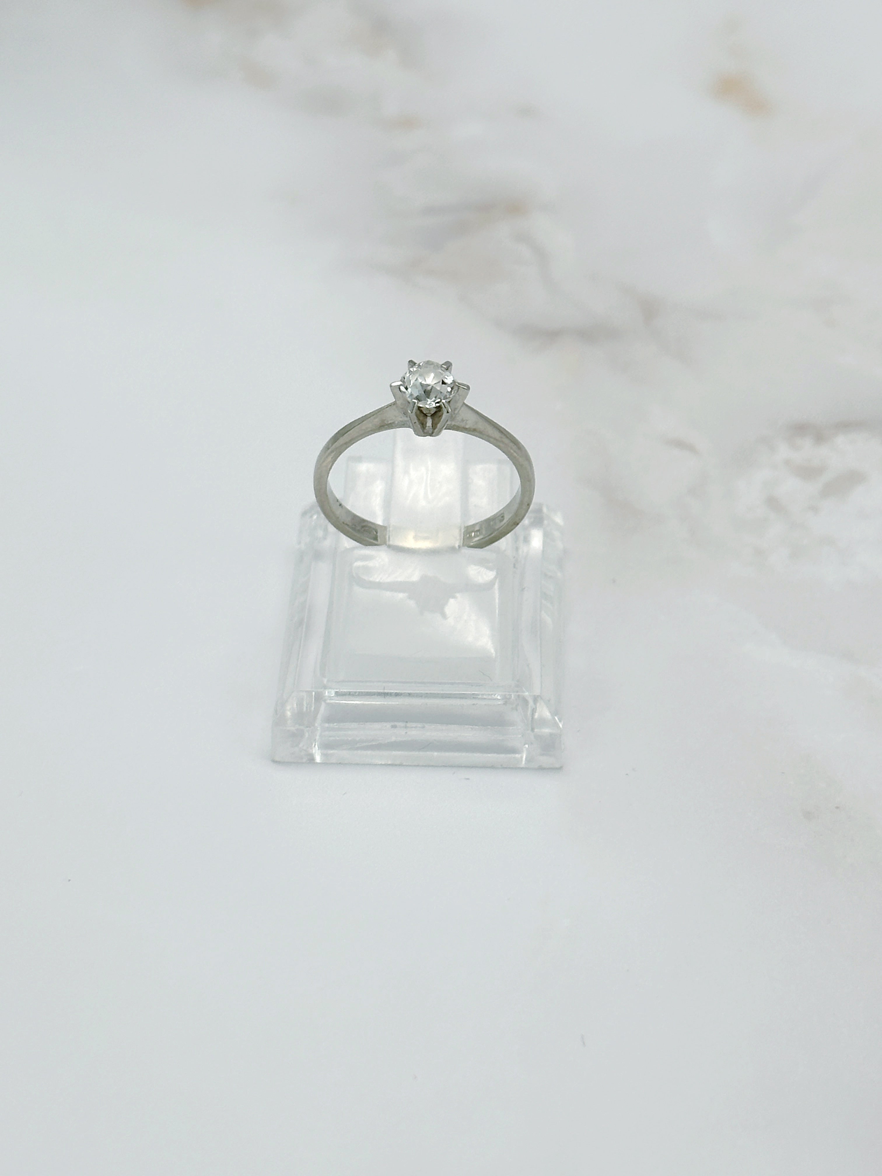 Vintage Solität Ring mit Altschliffdiamant