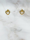 Vintage heart-shaped earrings