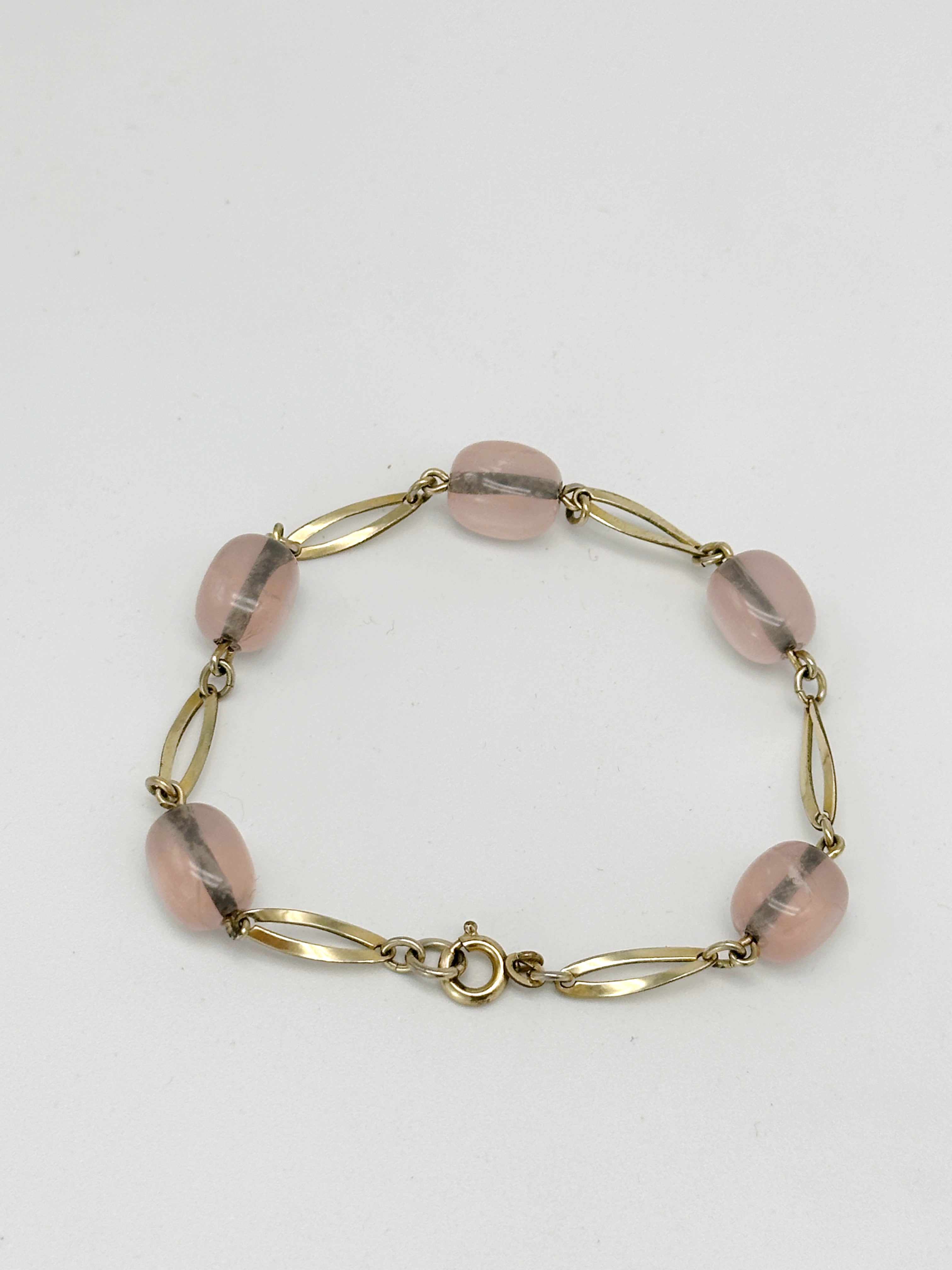 Vintage bracelet with rose quartz