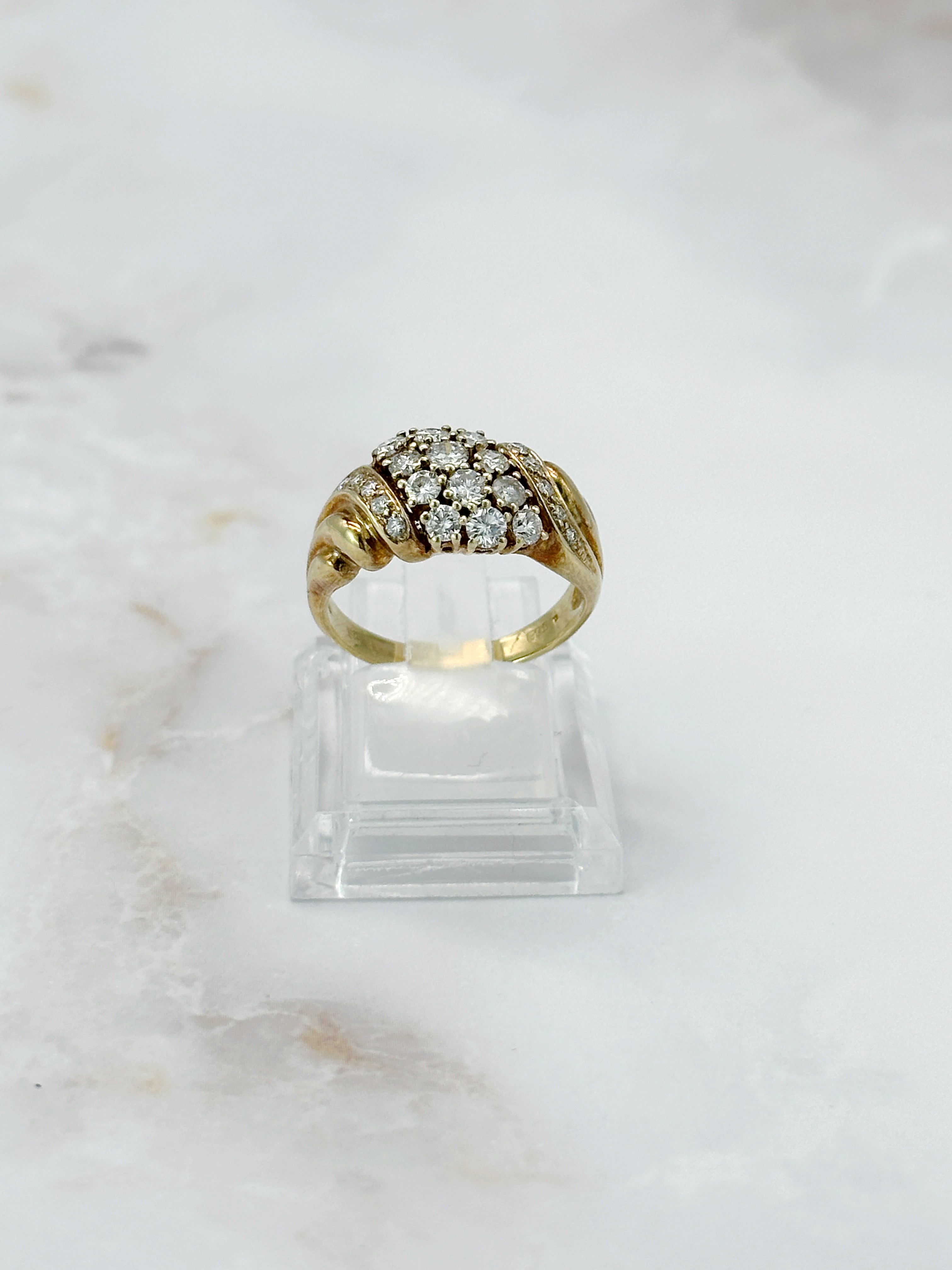 Vintage Cocktail Ring mit Diamanten