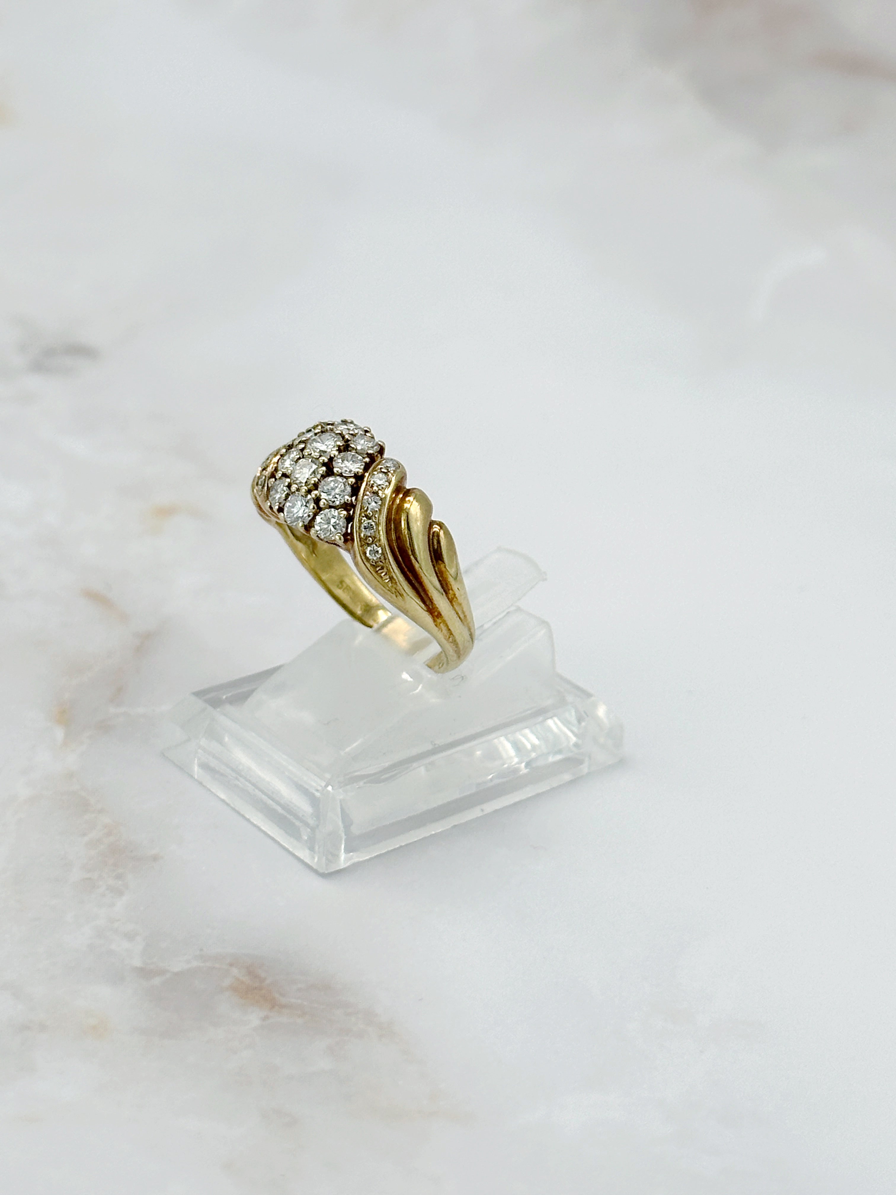 Vintage Cocktail Ring mit Diamanten
