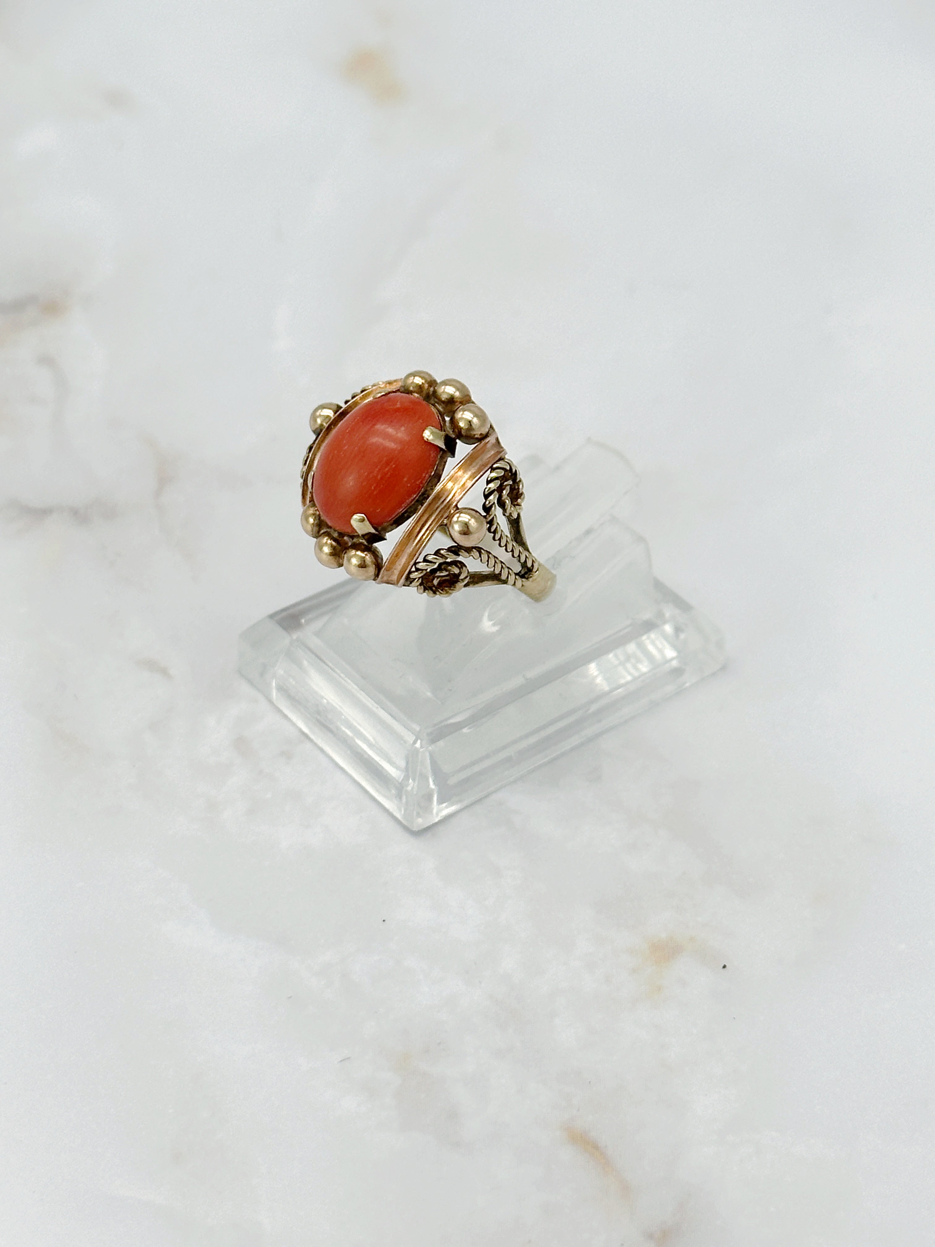 Vintage Korallen Ring