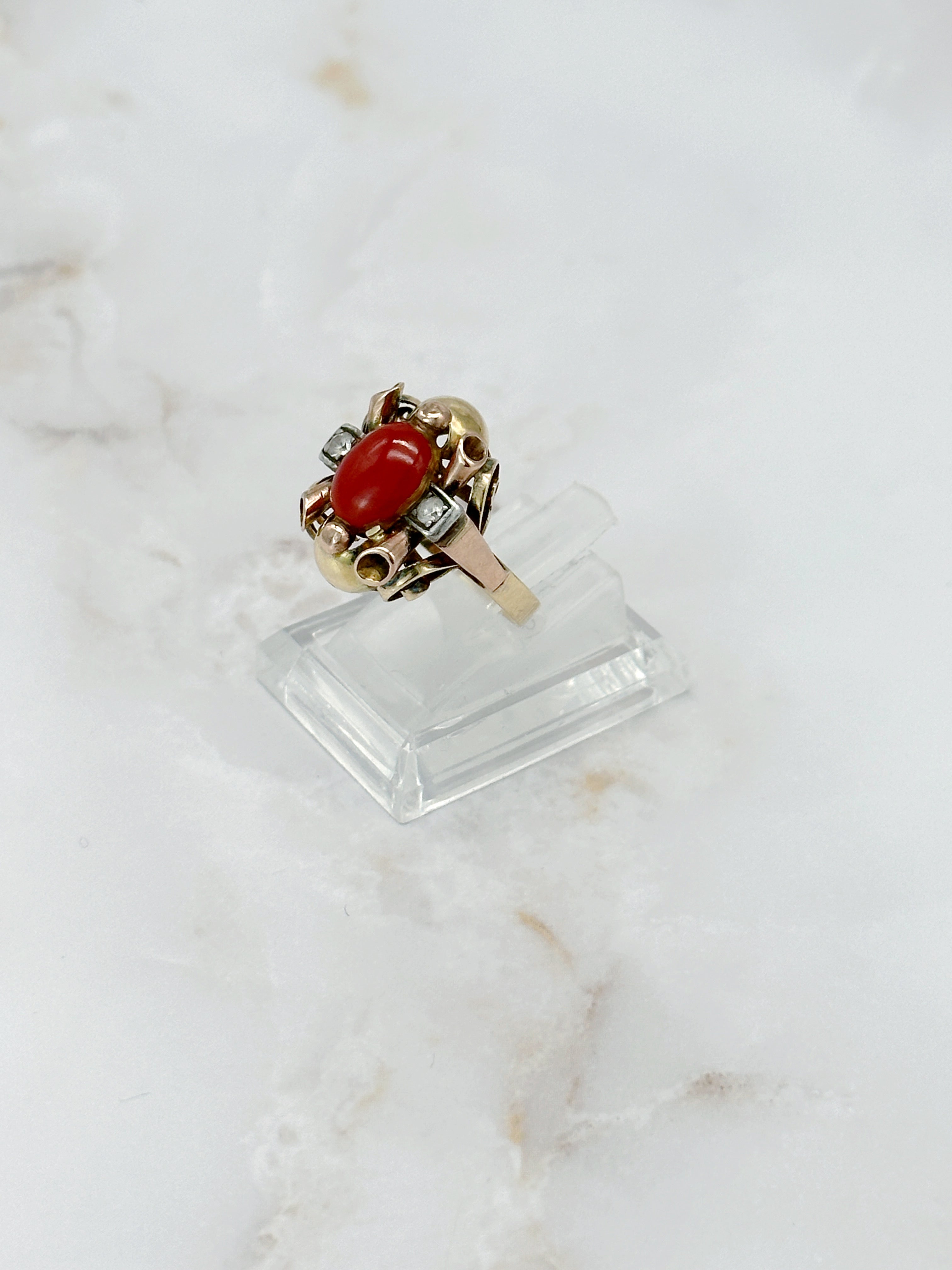 Midcentury Korallen Ring