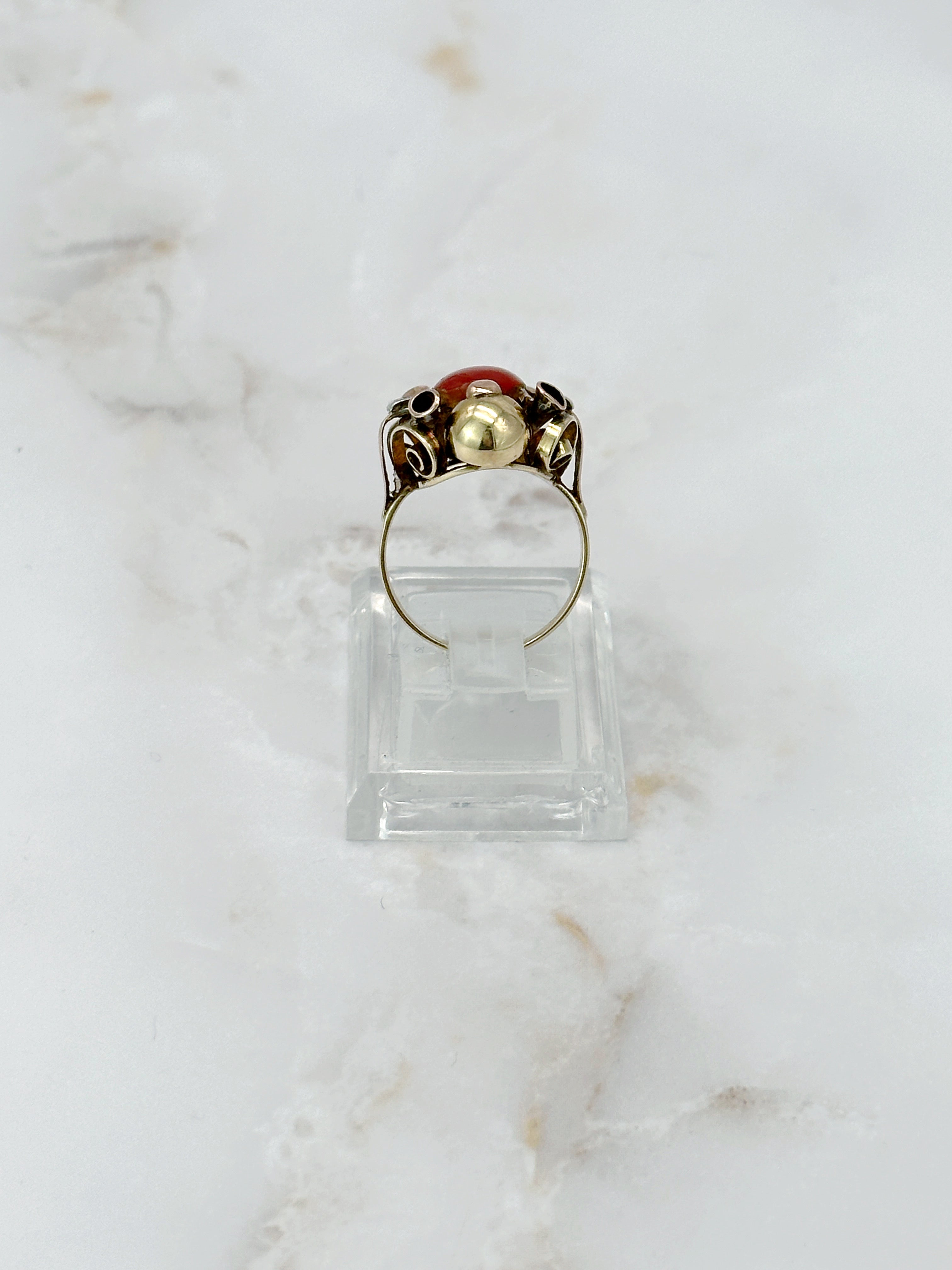 Midcentury Korallen Ring