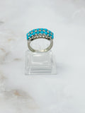 Vintage Ring mit Türkis & Diamant