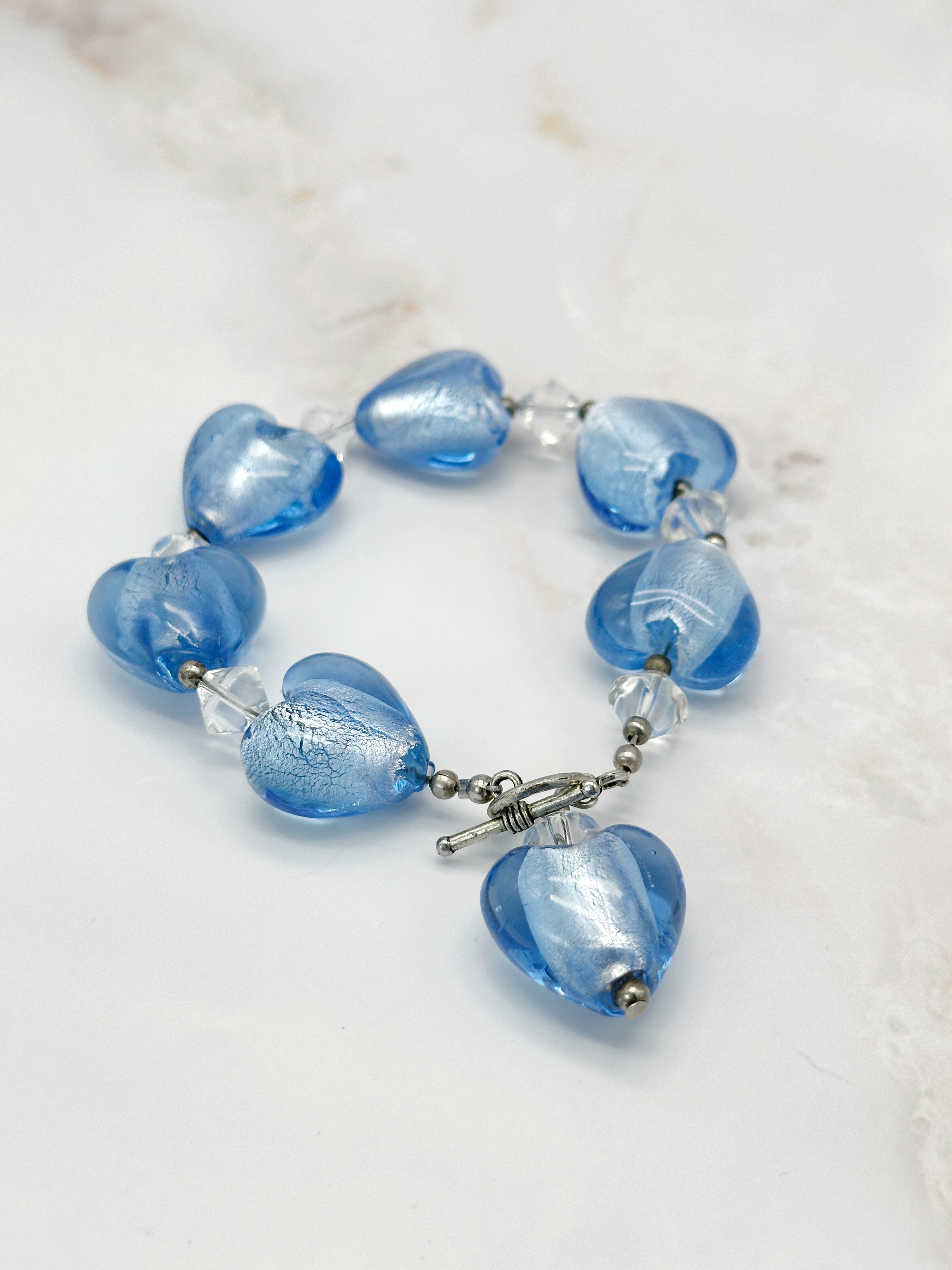 Unusual vintage bracelet with hearts