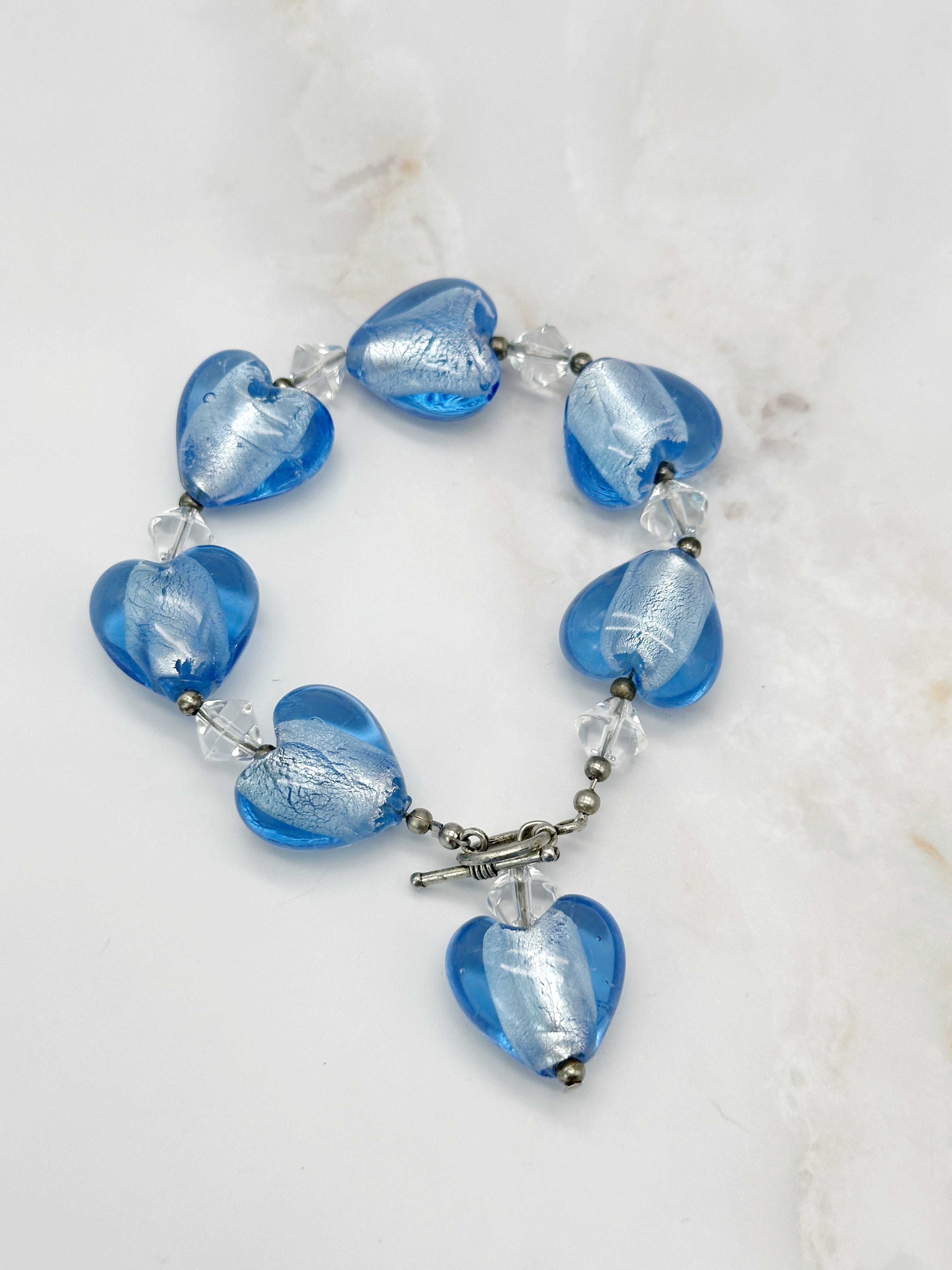 Unusual vintage bracelet with hearts