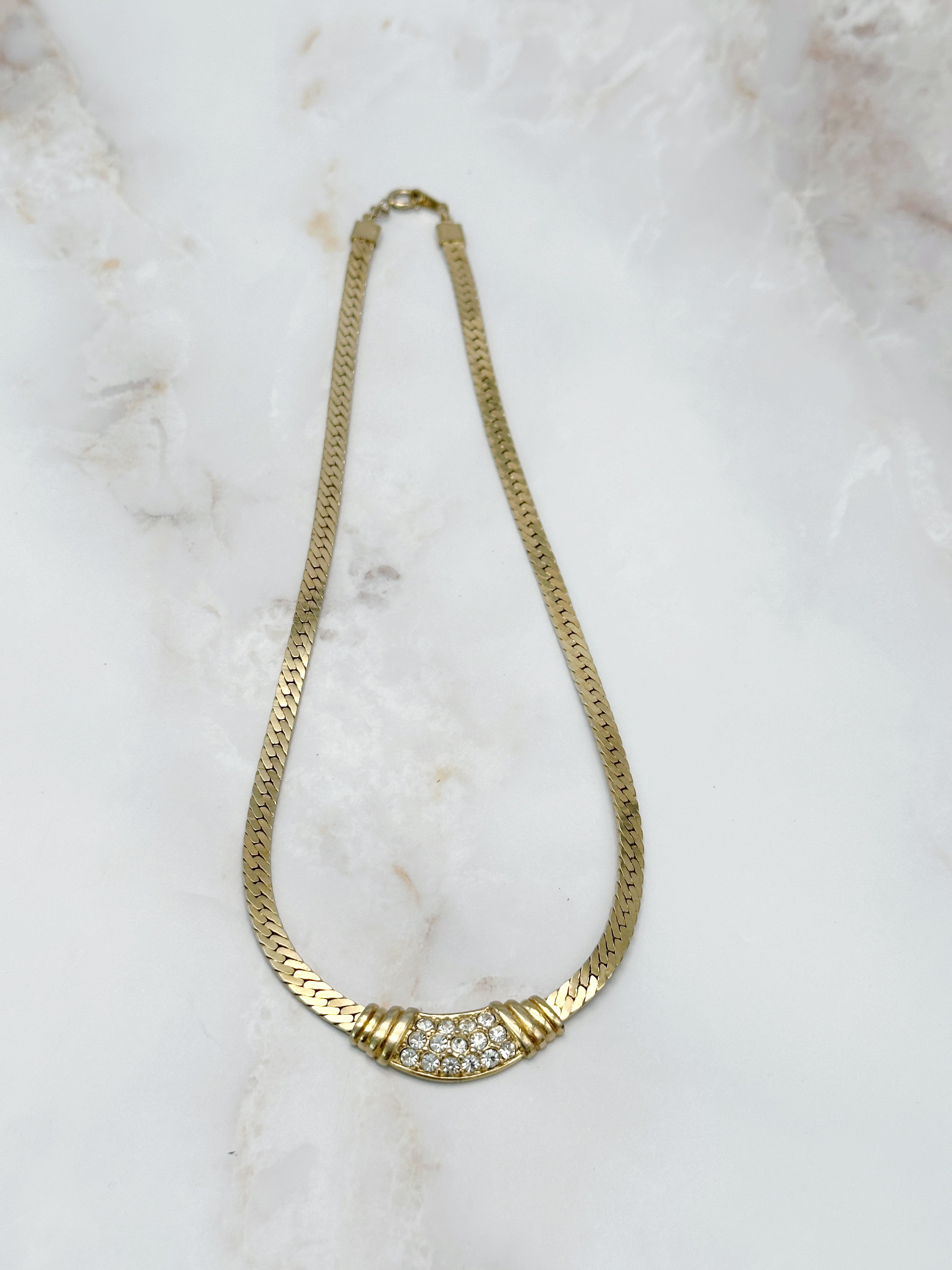 Vintage Collier mit Strass