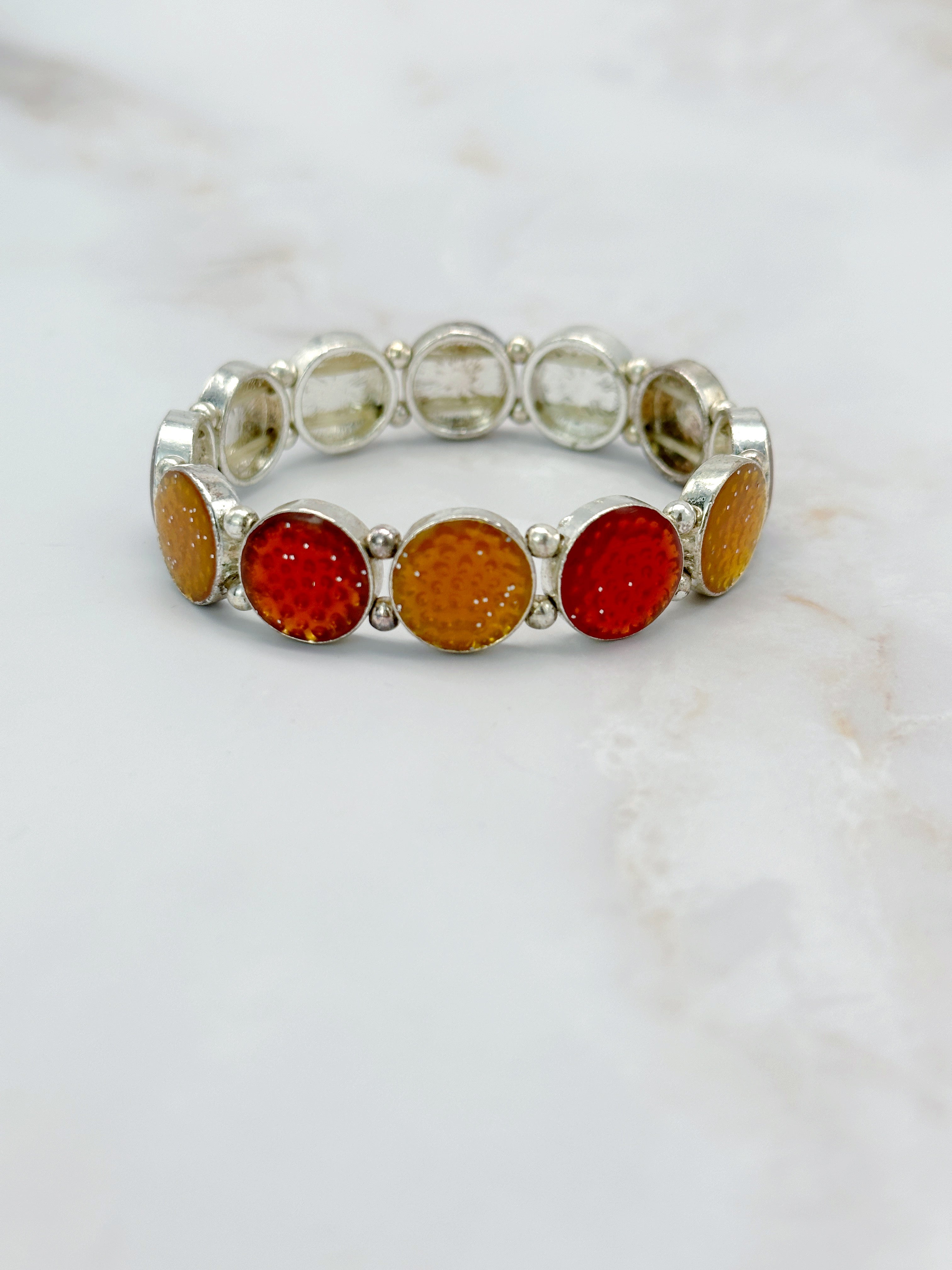 Orange &amp; red retro bracelet