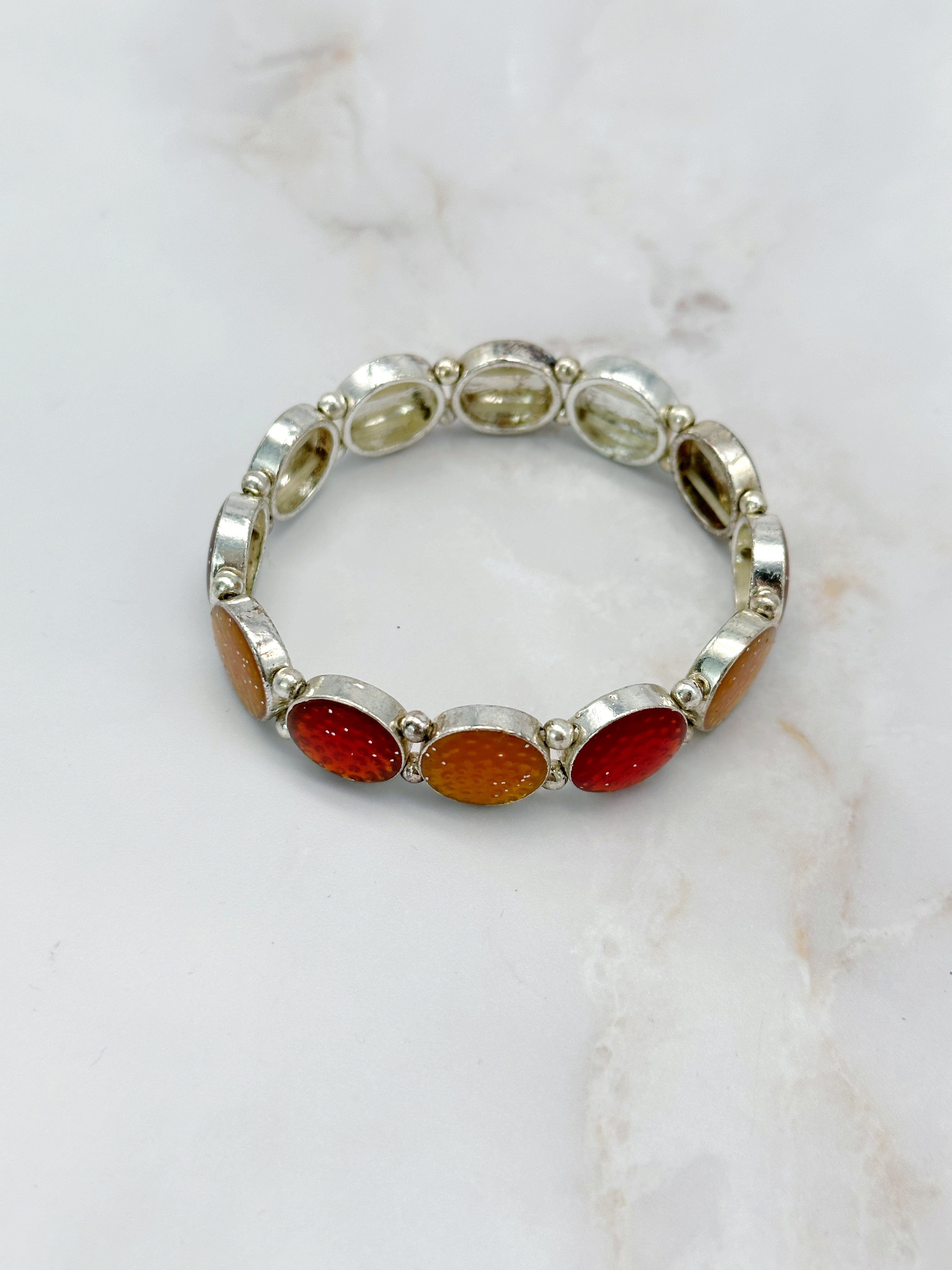 Orange &amp; red retro bracelet
