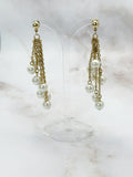 Statement earrings with faux pearls