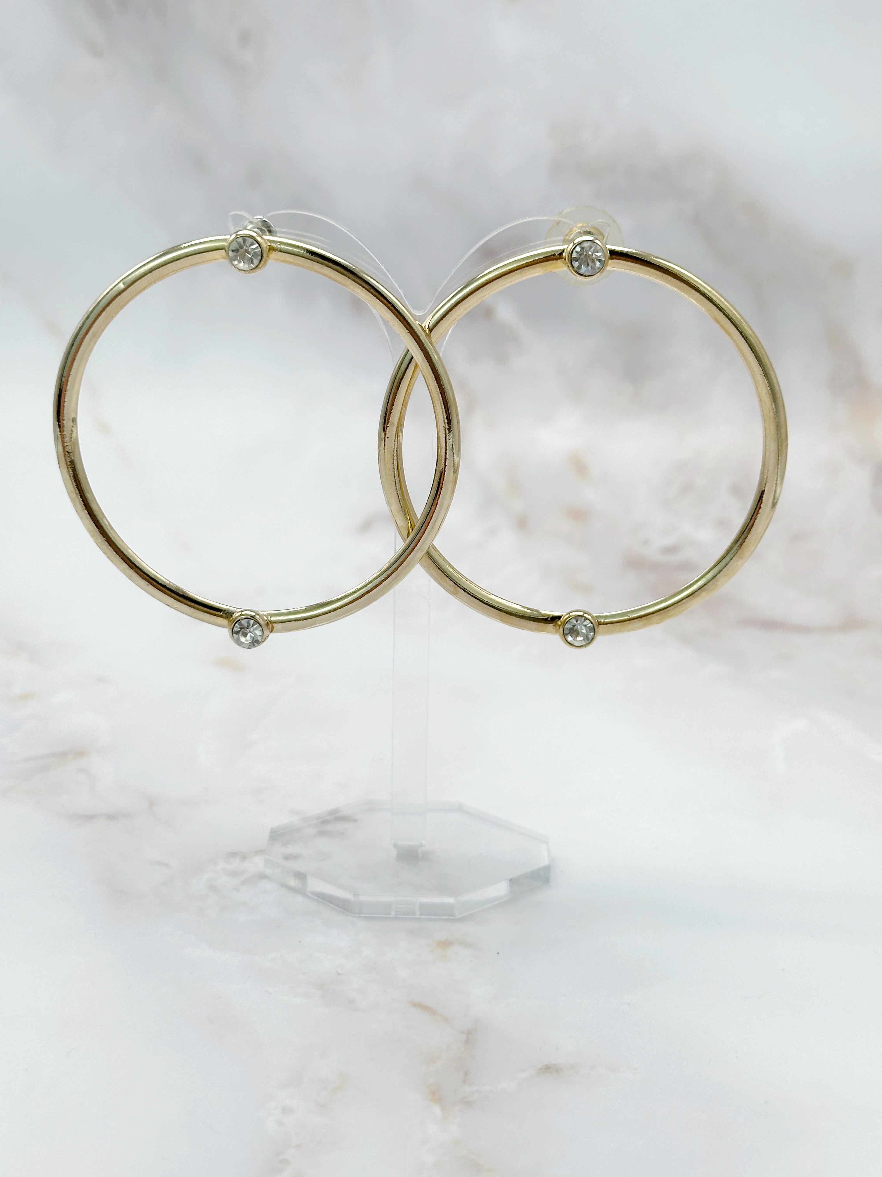 Große Vintage Hoop Ohrringe