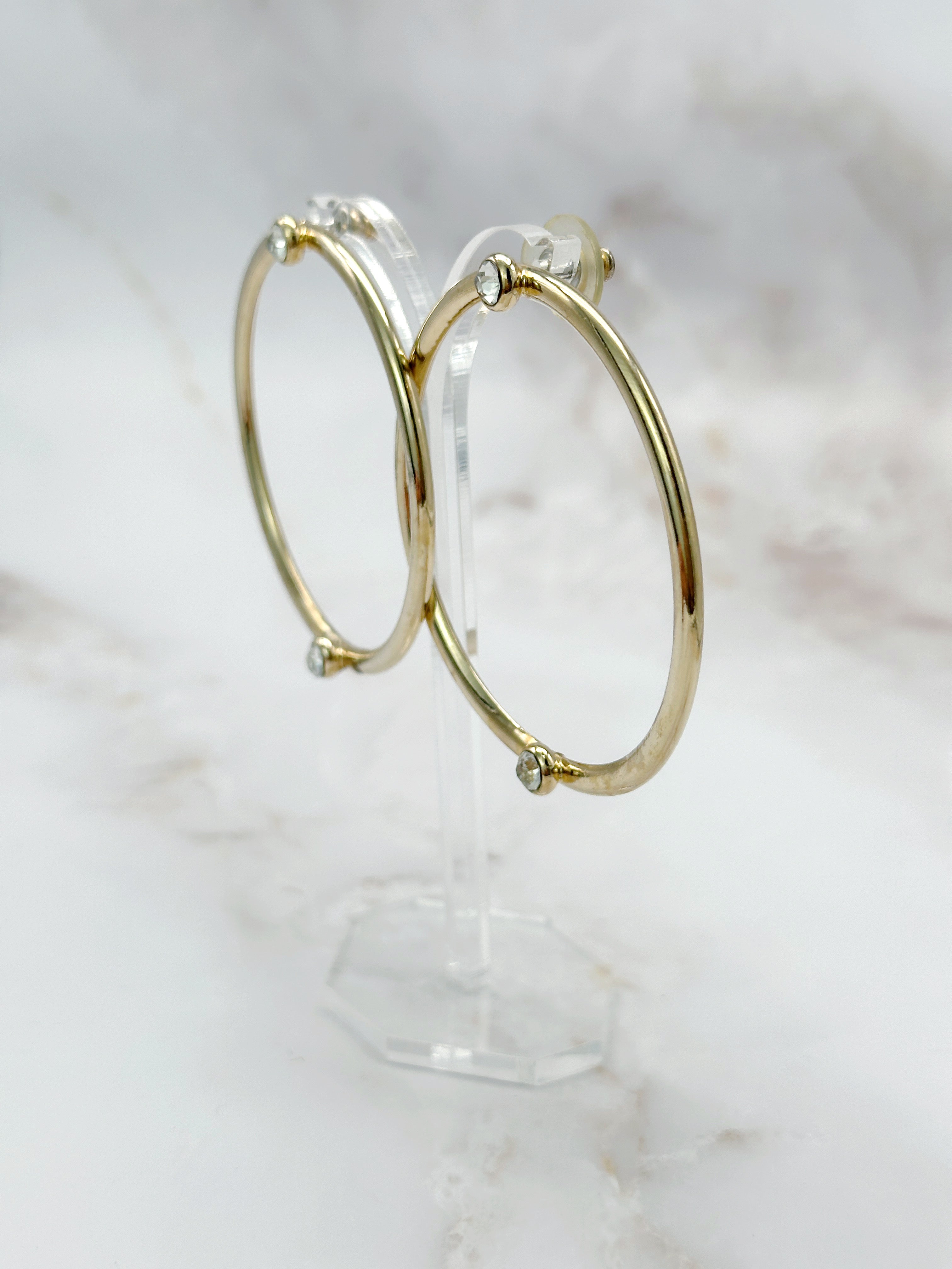 Große Vintage Hoop Ohrringe