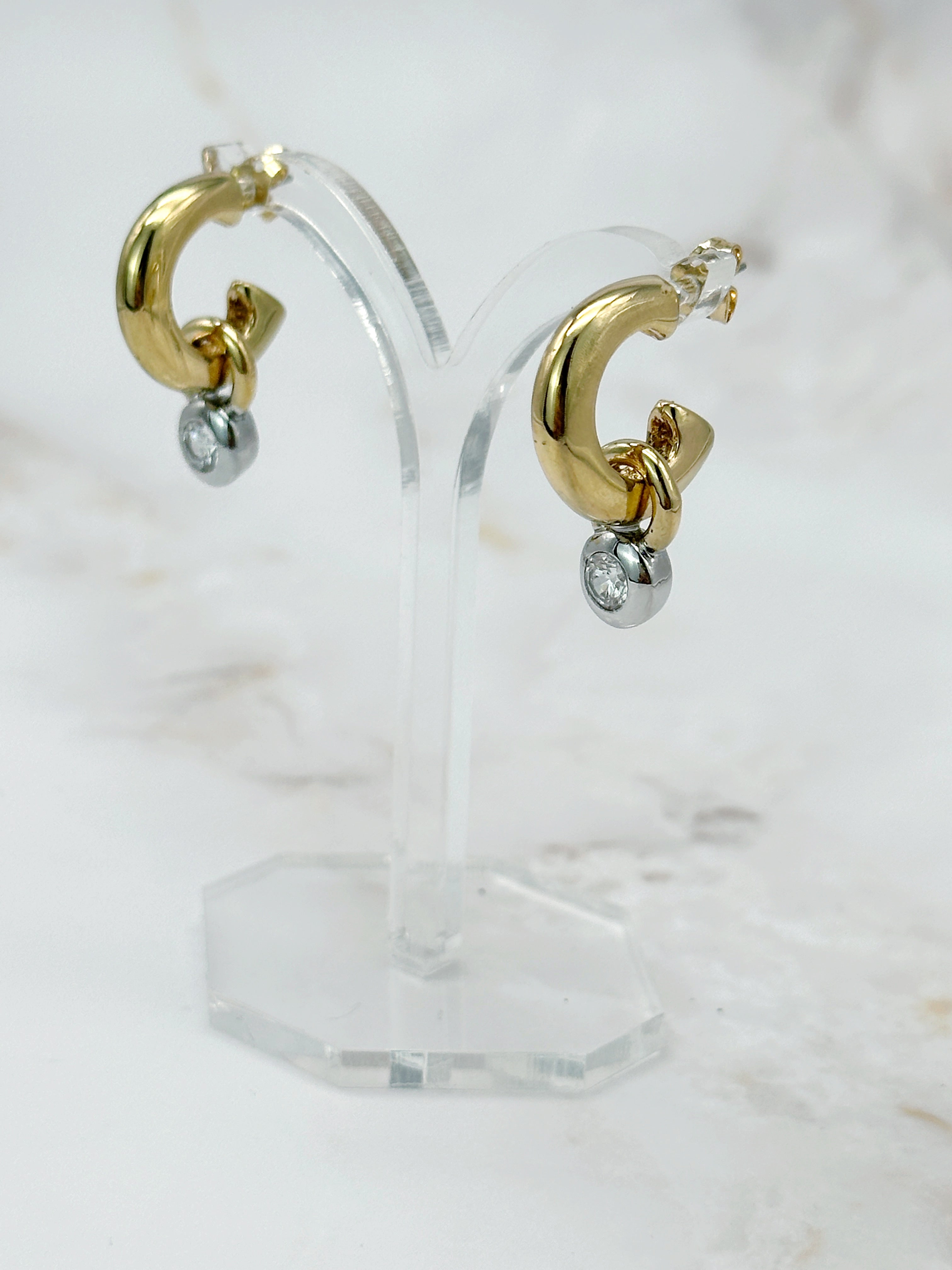 Vintage Creolen mit Strass