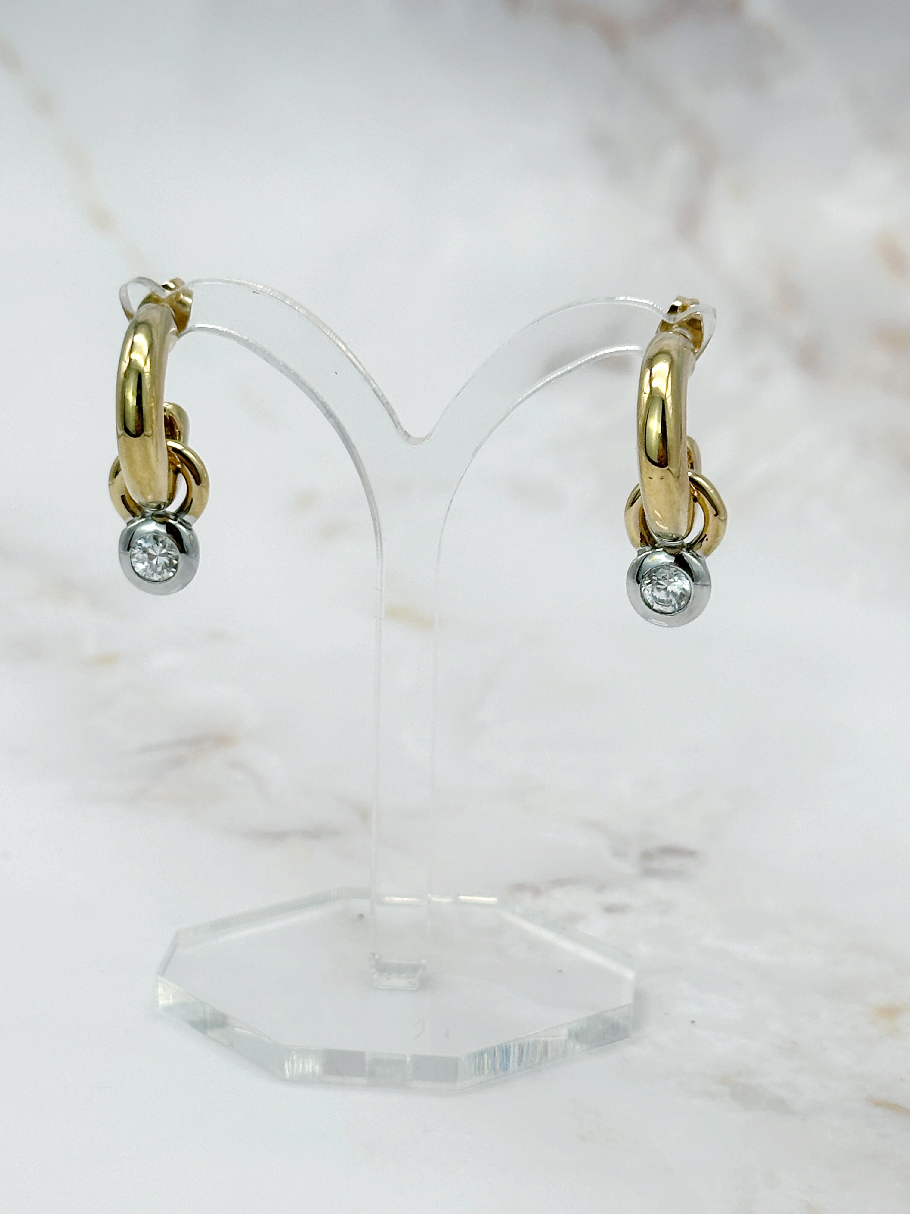 Vintage Creolen mit Strass
