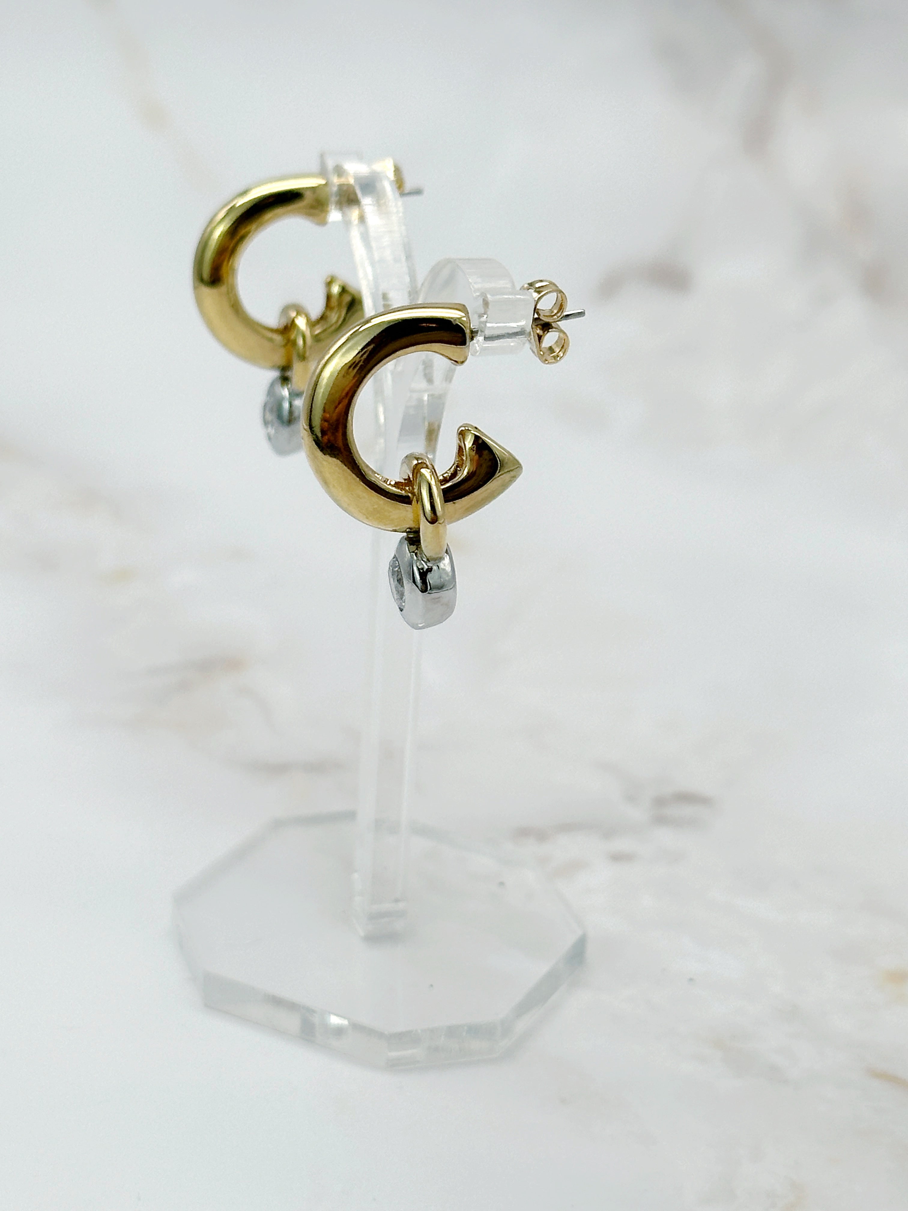 Vintage Creolen mit Strass