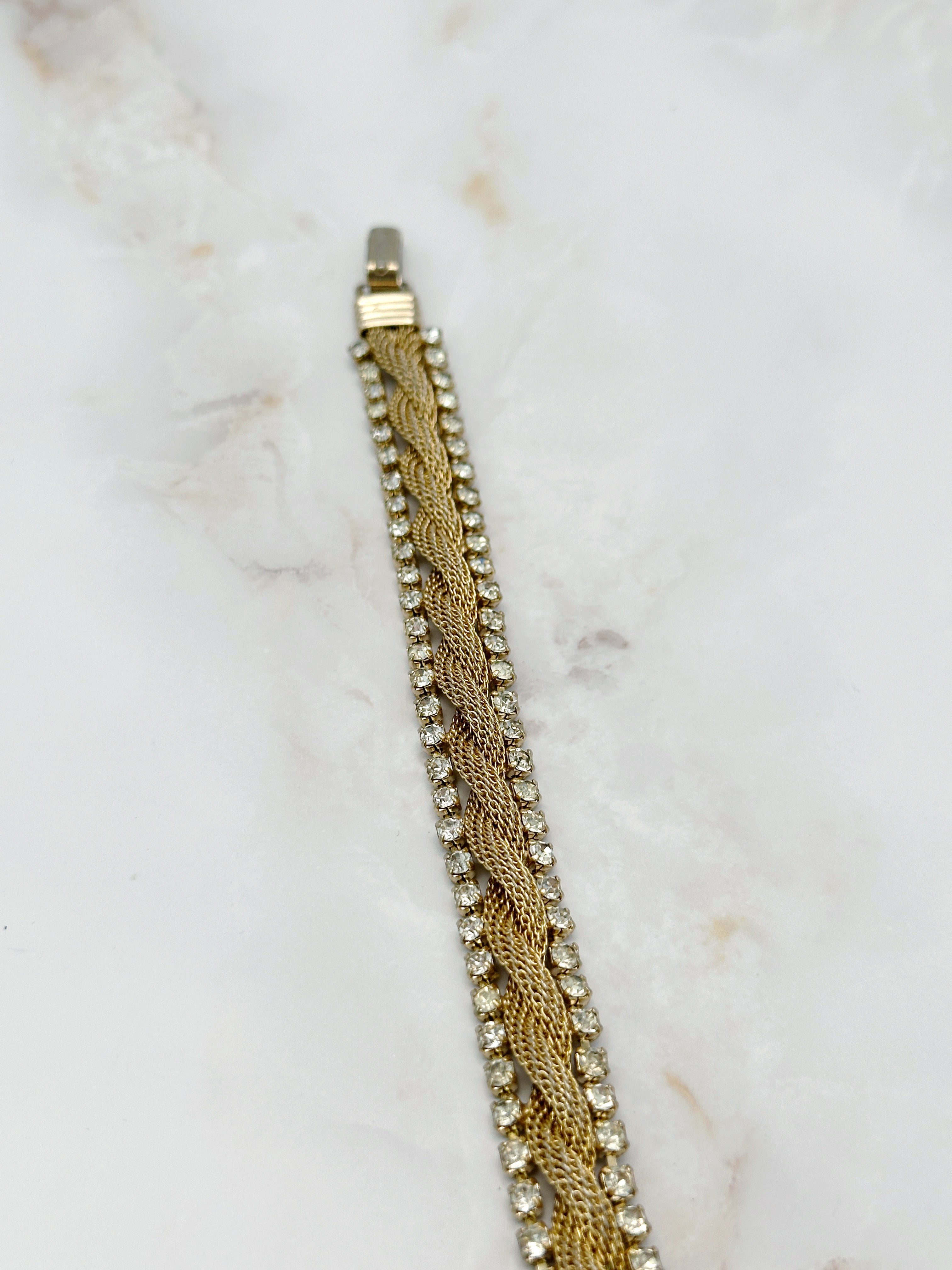 Vintage bracelet with rhinestones