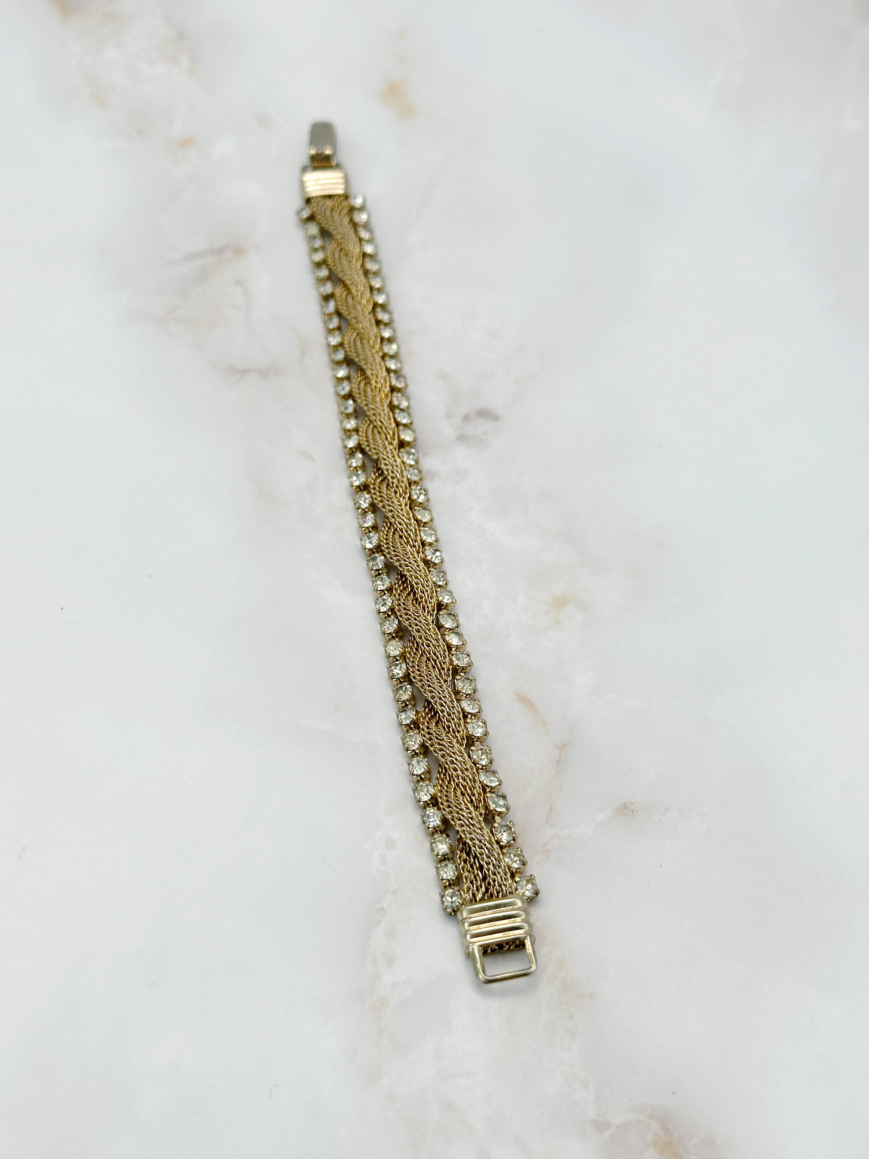 Vintage bracelet with rhinestones