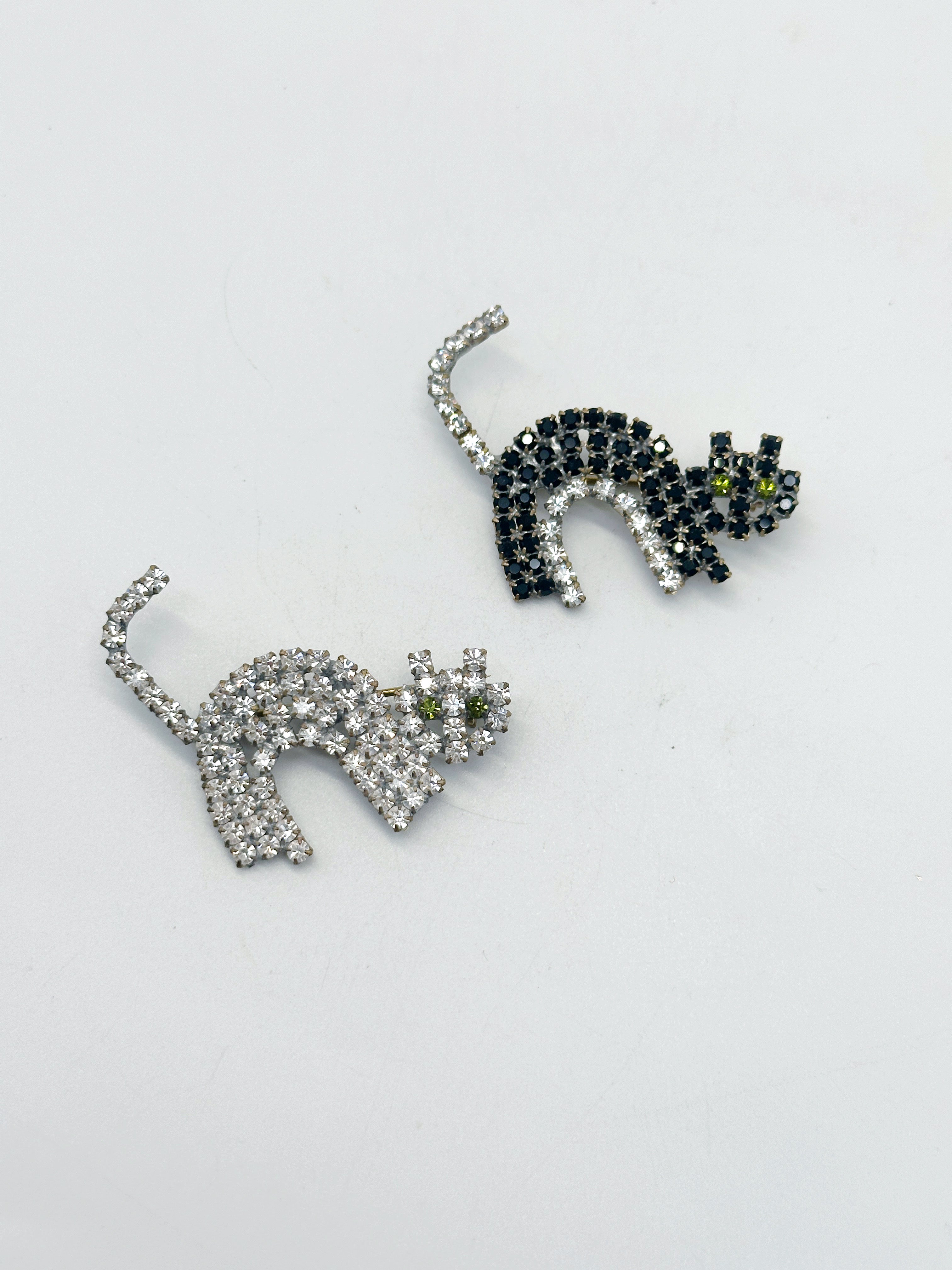 Vintage Gablonzer Brosche Glückskatze