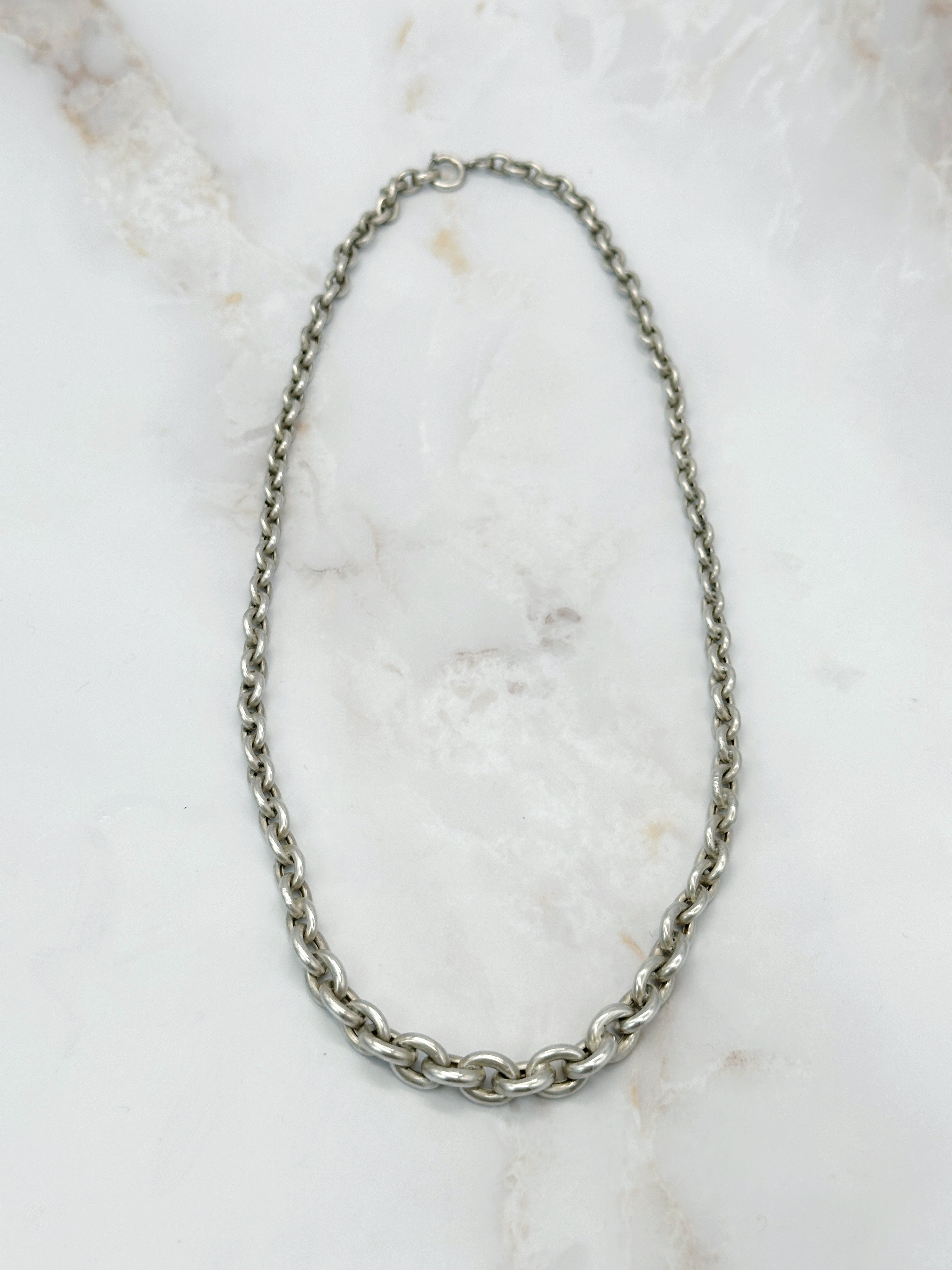 Vintage Gliederkette aus Sterling Silber im Verlauf