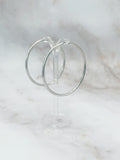 Große minimalistische Creolen aus 925 Sterling Silber