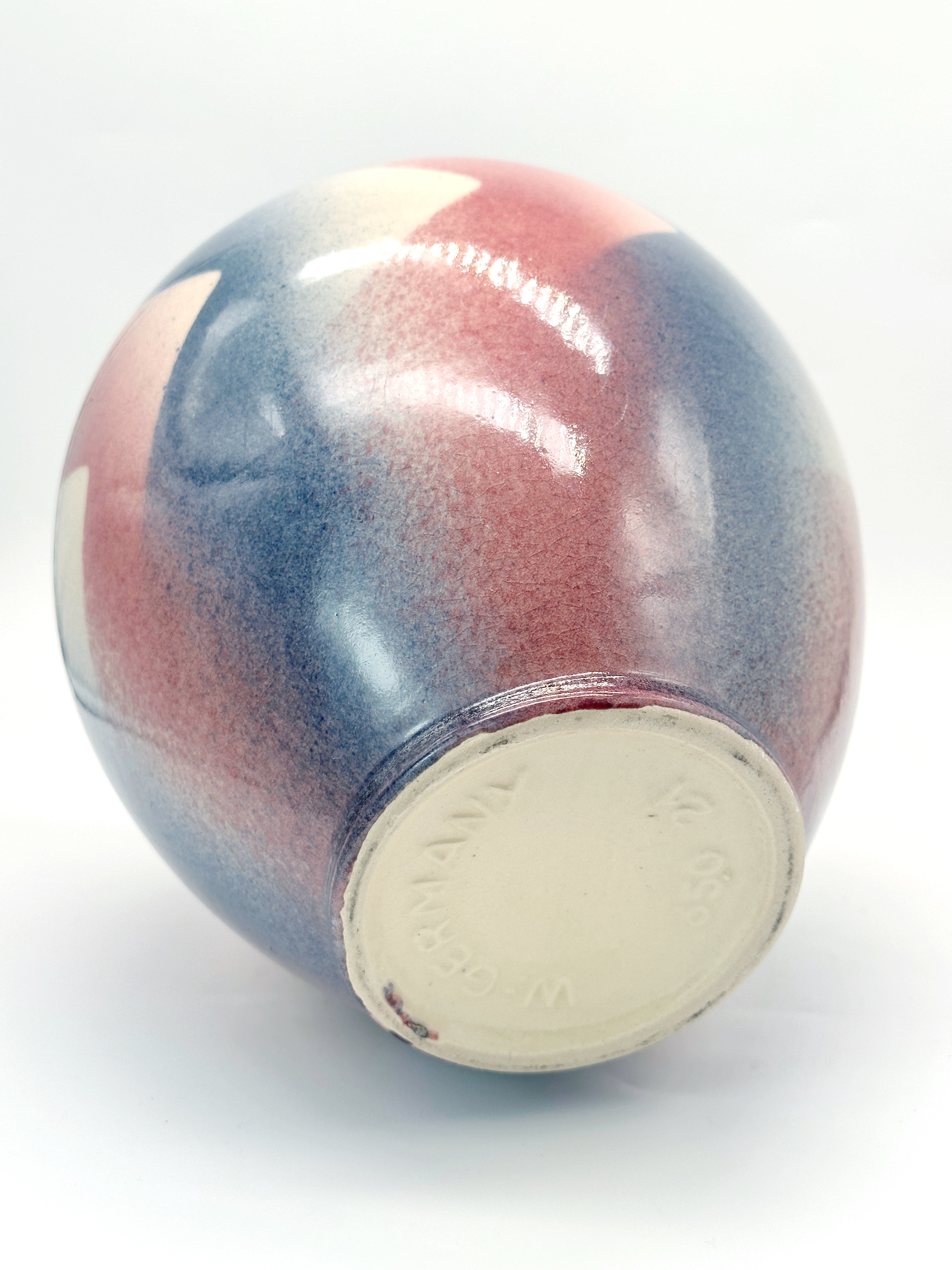 Vintage Vase von Bay Keramik mit Spritzdekor