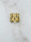 Vintage Tuchring in Schlingenform, vergoldet