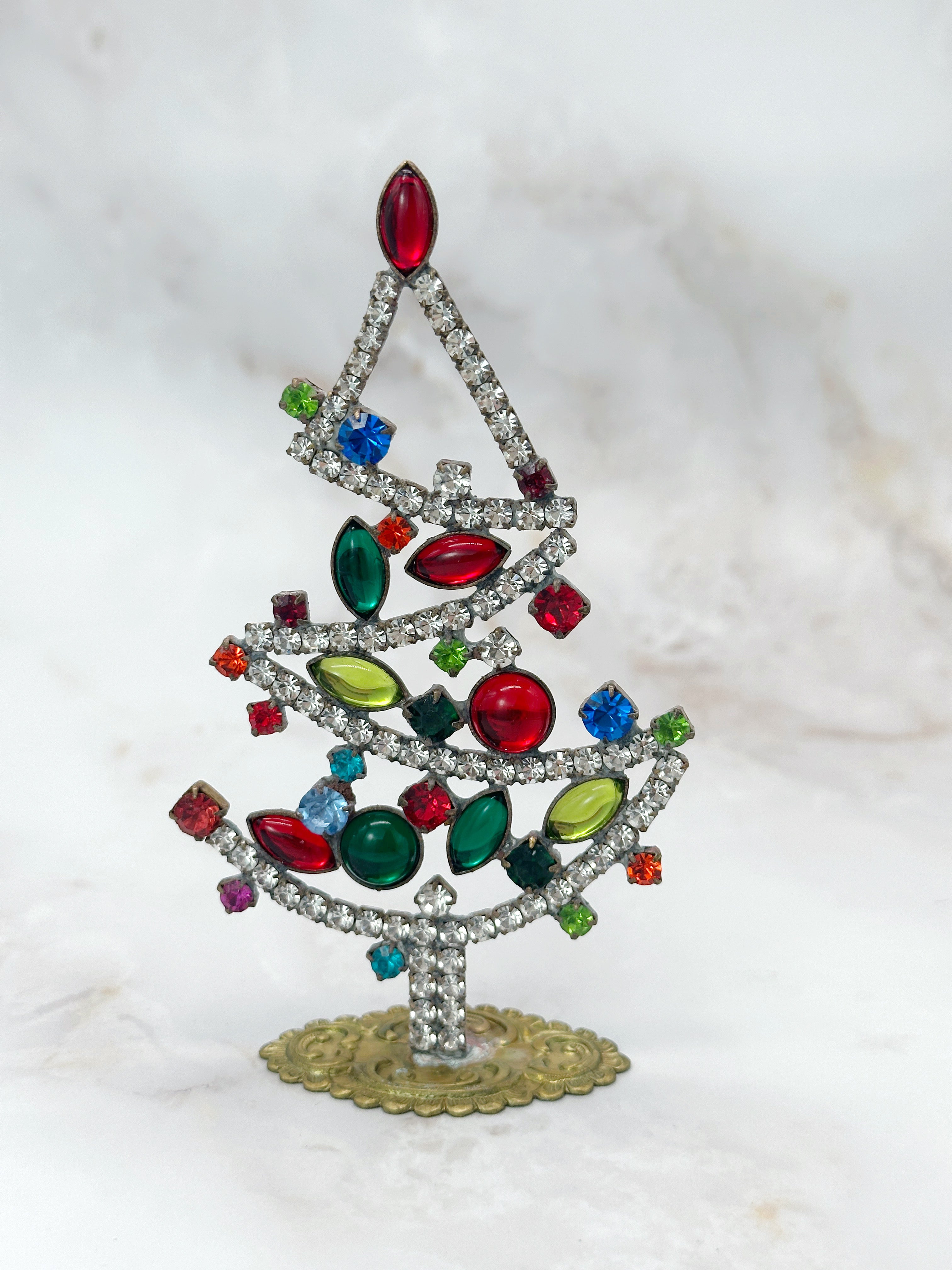 Abstrakter Gablonzer Design-Christbaum aus Strass