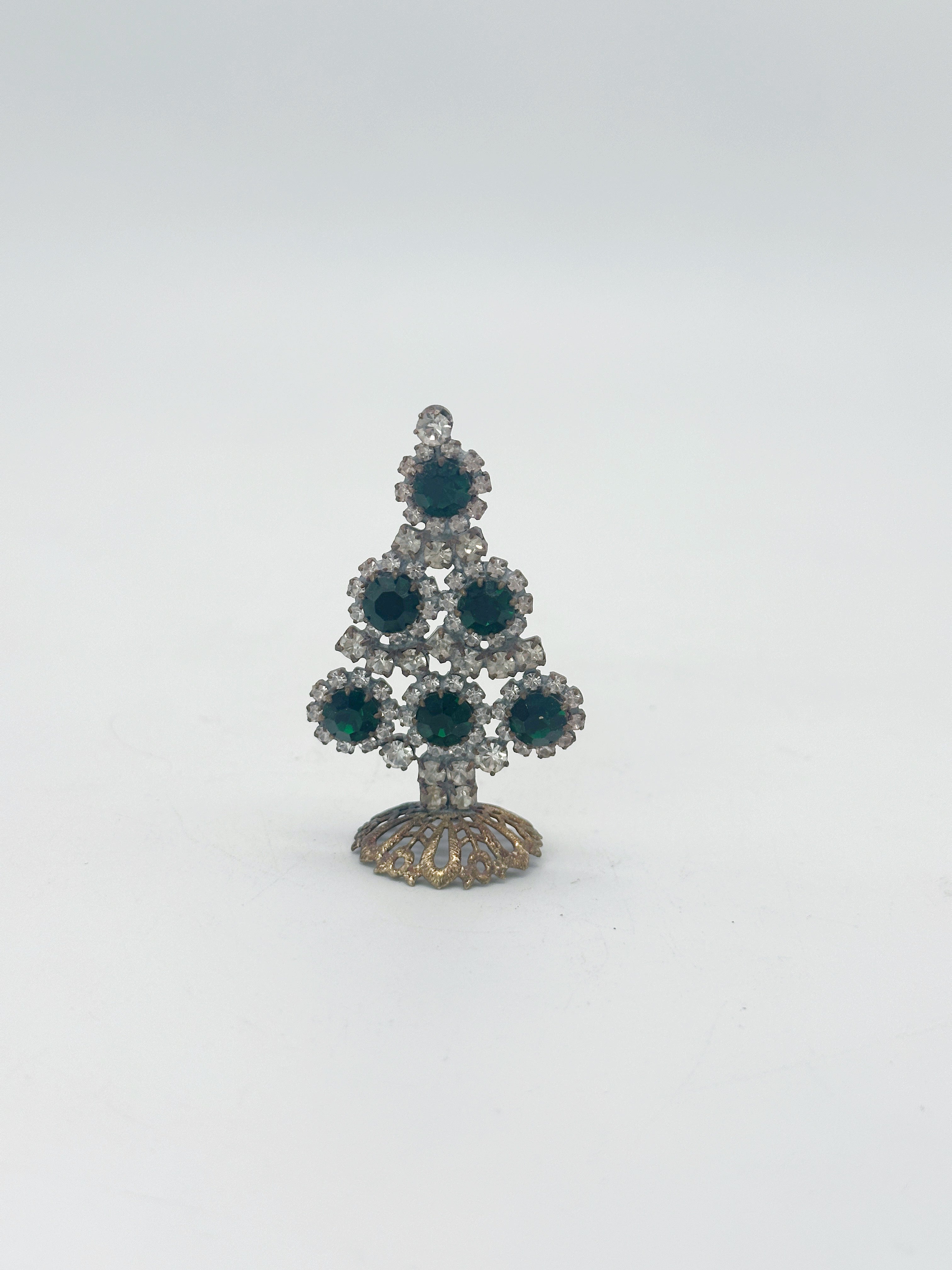 Zierlicher Gablonzer Mini-Christbaum aus Strass