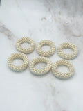 Napkin rings with pearl decoration in a set of 6