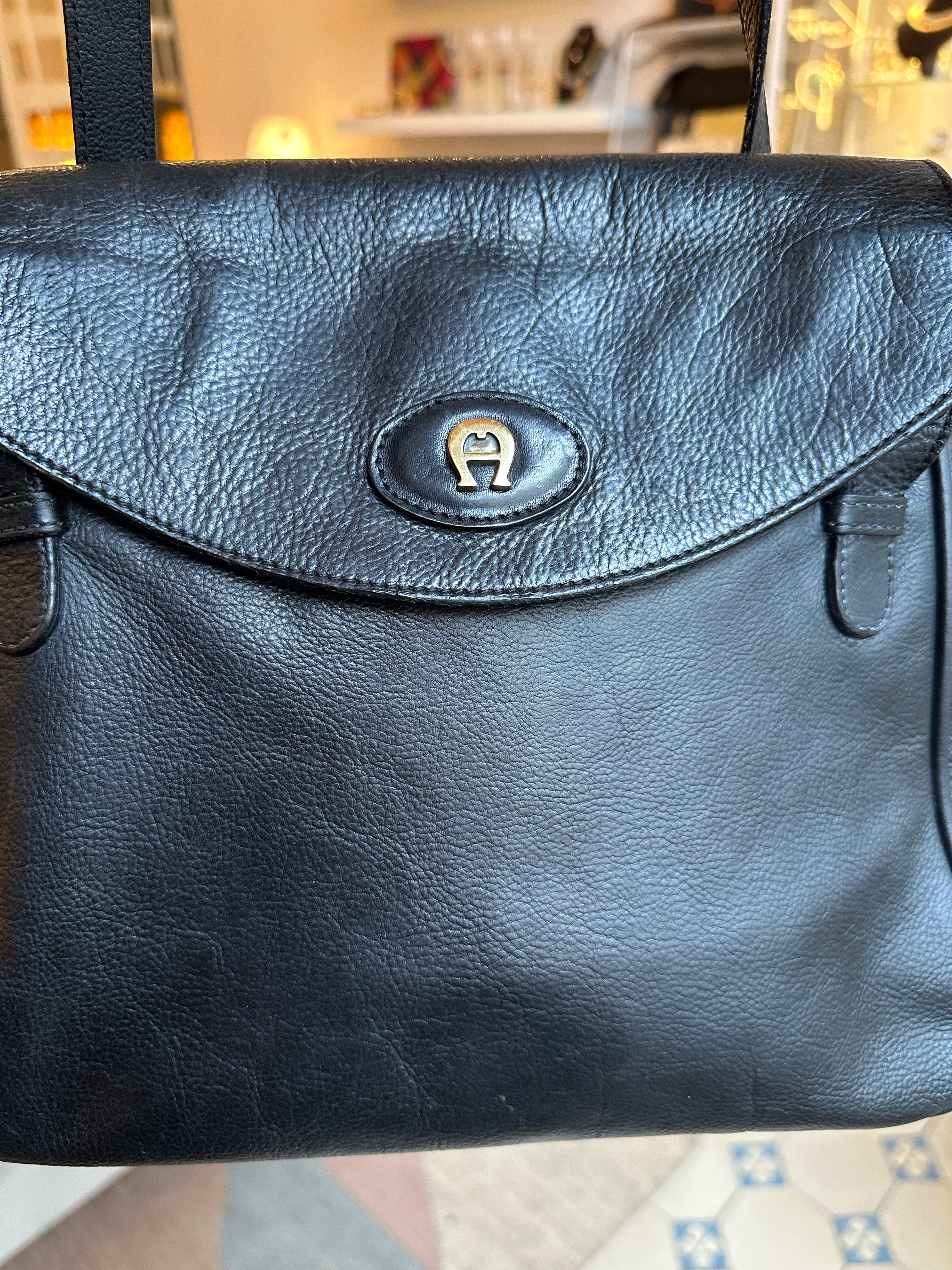 Vintage handbag by Etienne Aigner in black