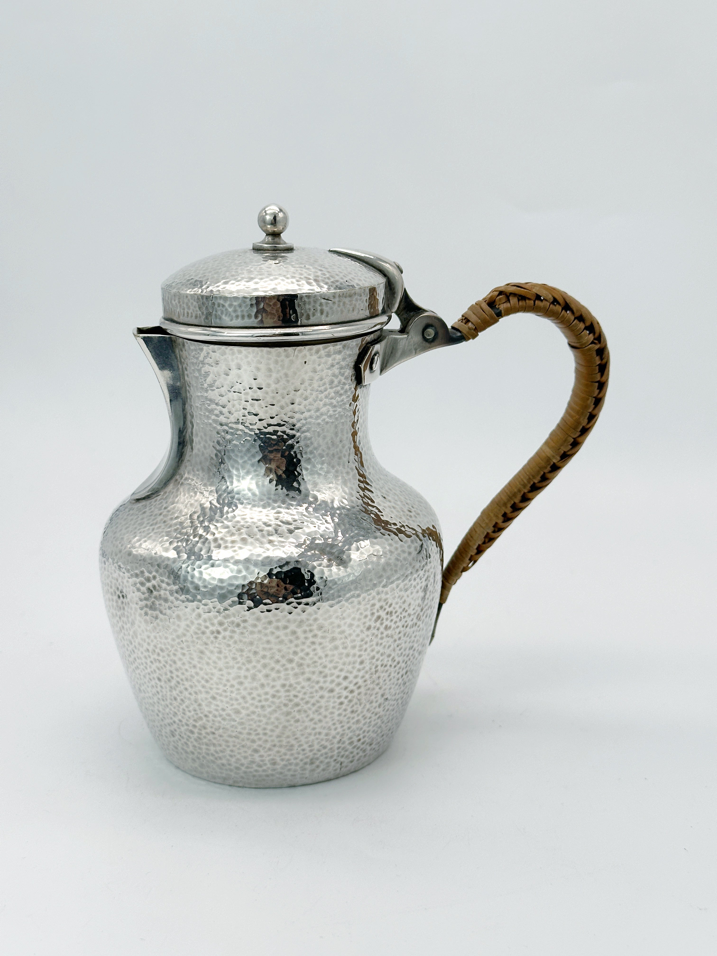 Antikes Christofle Set von 1893, Teekanne & Wasserkanne, Hammerschlag