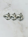 Vintage Pferde-Brosche in Silber