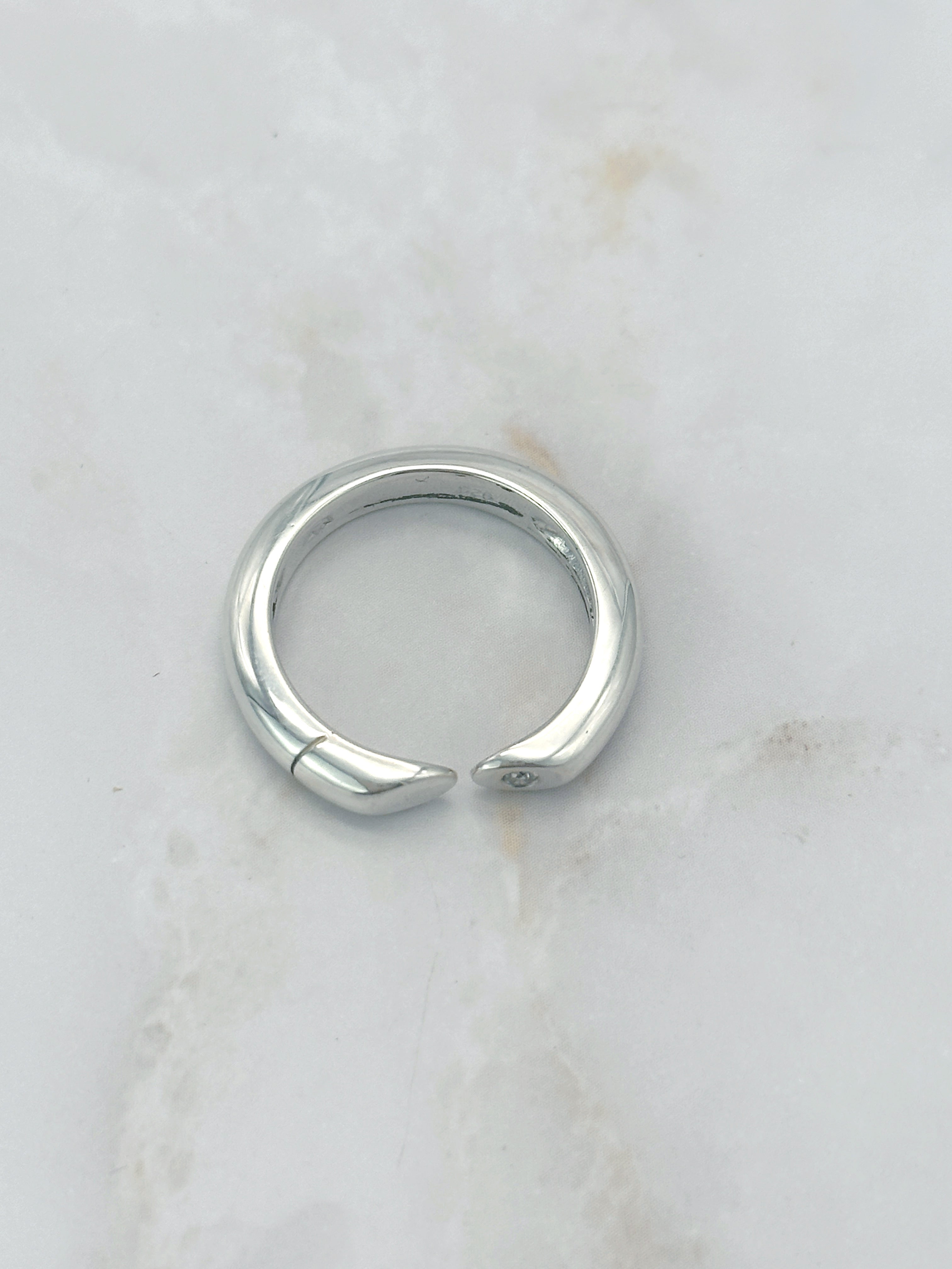 Ausgefallener Silber Ring mit Strass