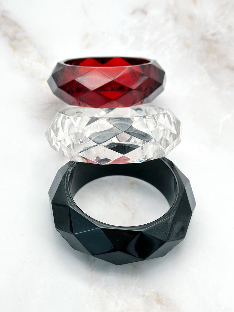 Vintage bangles with polished edges