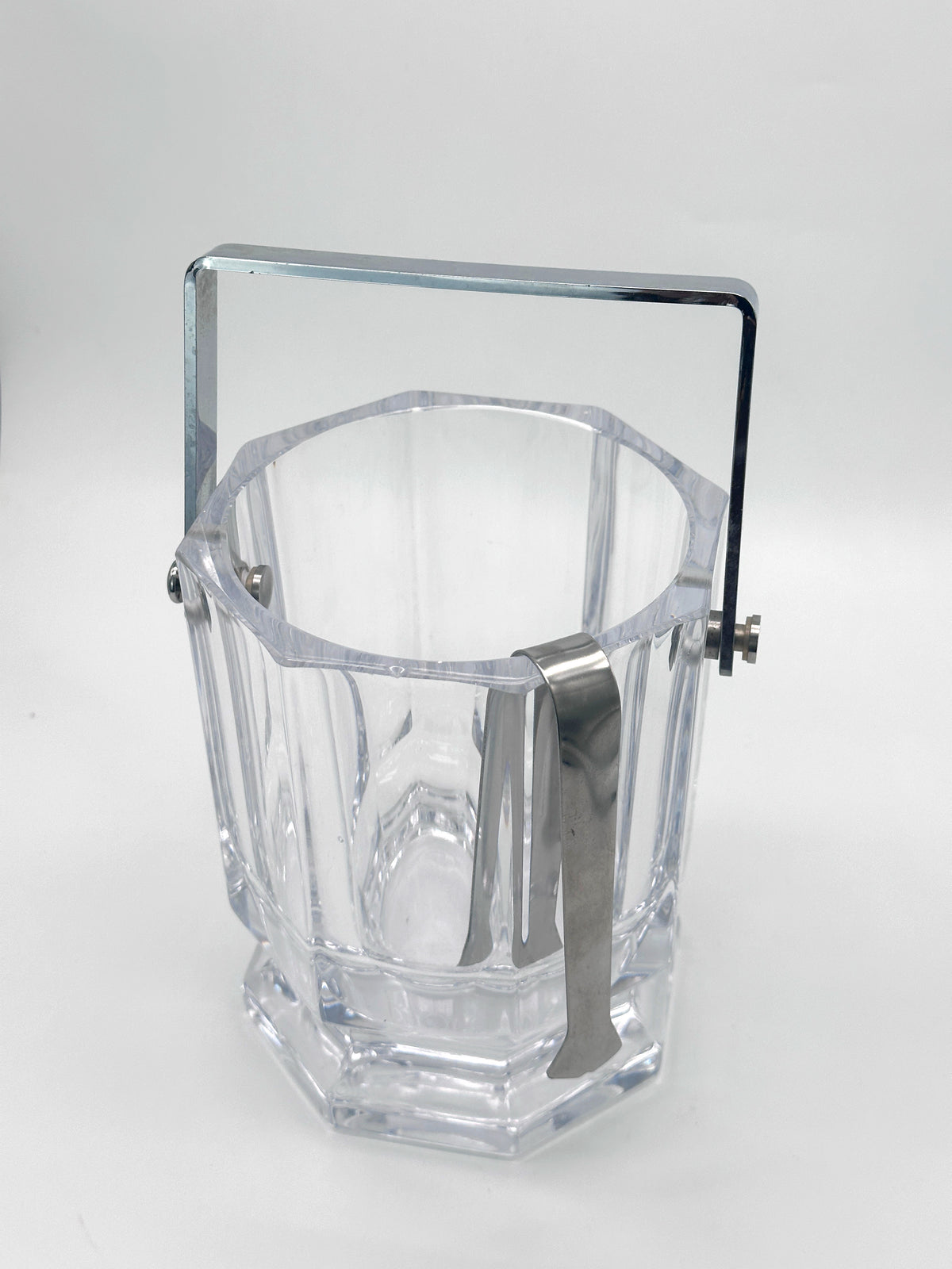 Vintage Eiseimer aus schwerem Kristallglas von Sèvres Cristal