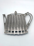 Teekannen Untersetzer oder Wandbild, Godinger Silber 1992, versilbert, Maße: 21 cm x 19 cm
