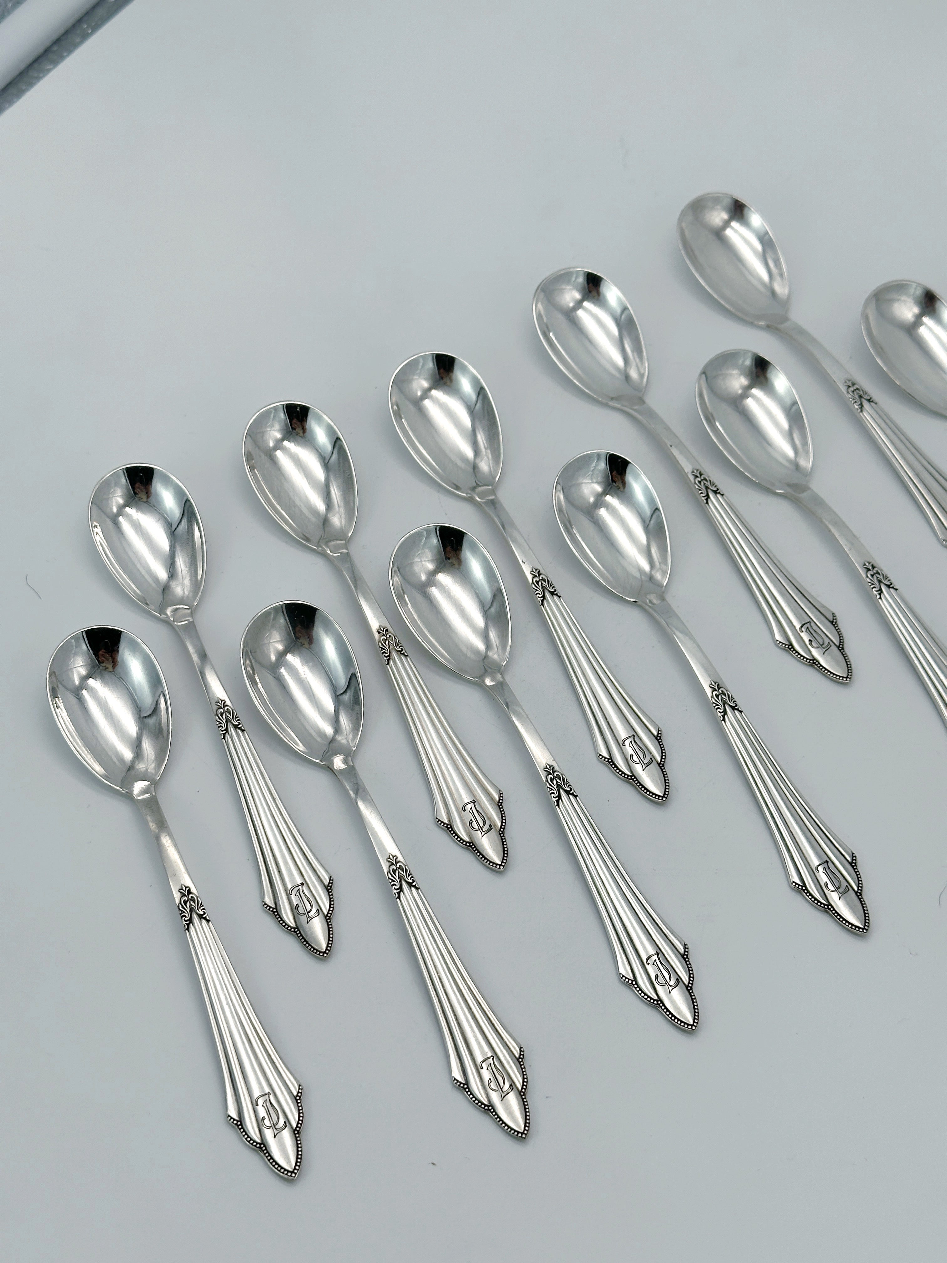 Set 12 antike Teelöffel von WMF um 1910, versilbert