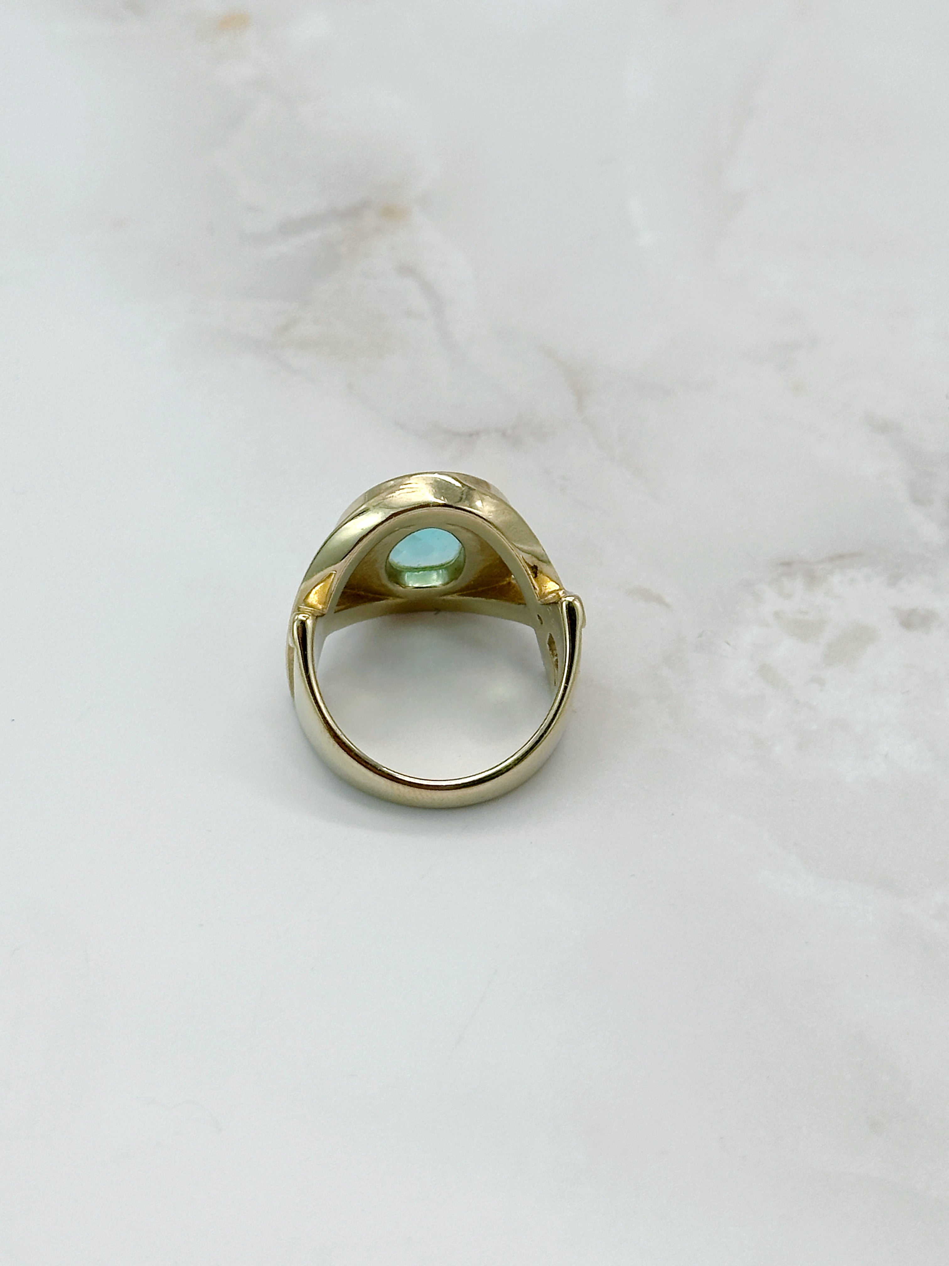 Statement Ring Pierre Lang Green Gold Plated