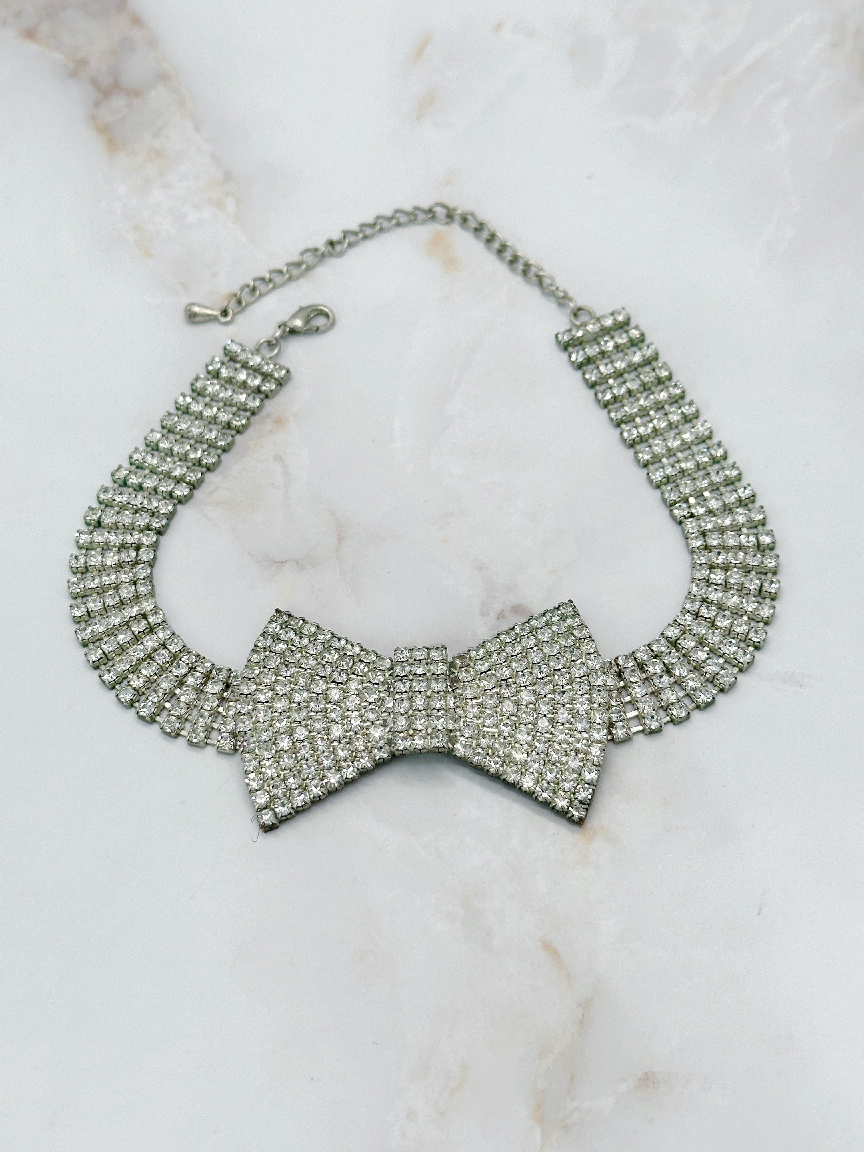 Vintage Strass Choker mit Maschenmotiv