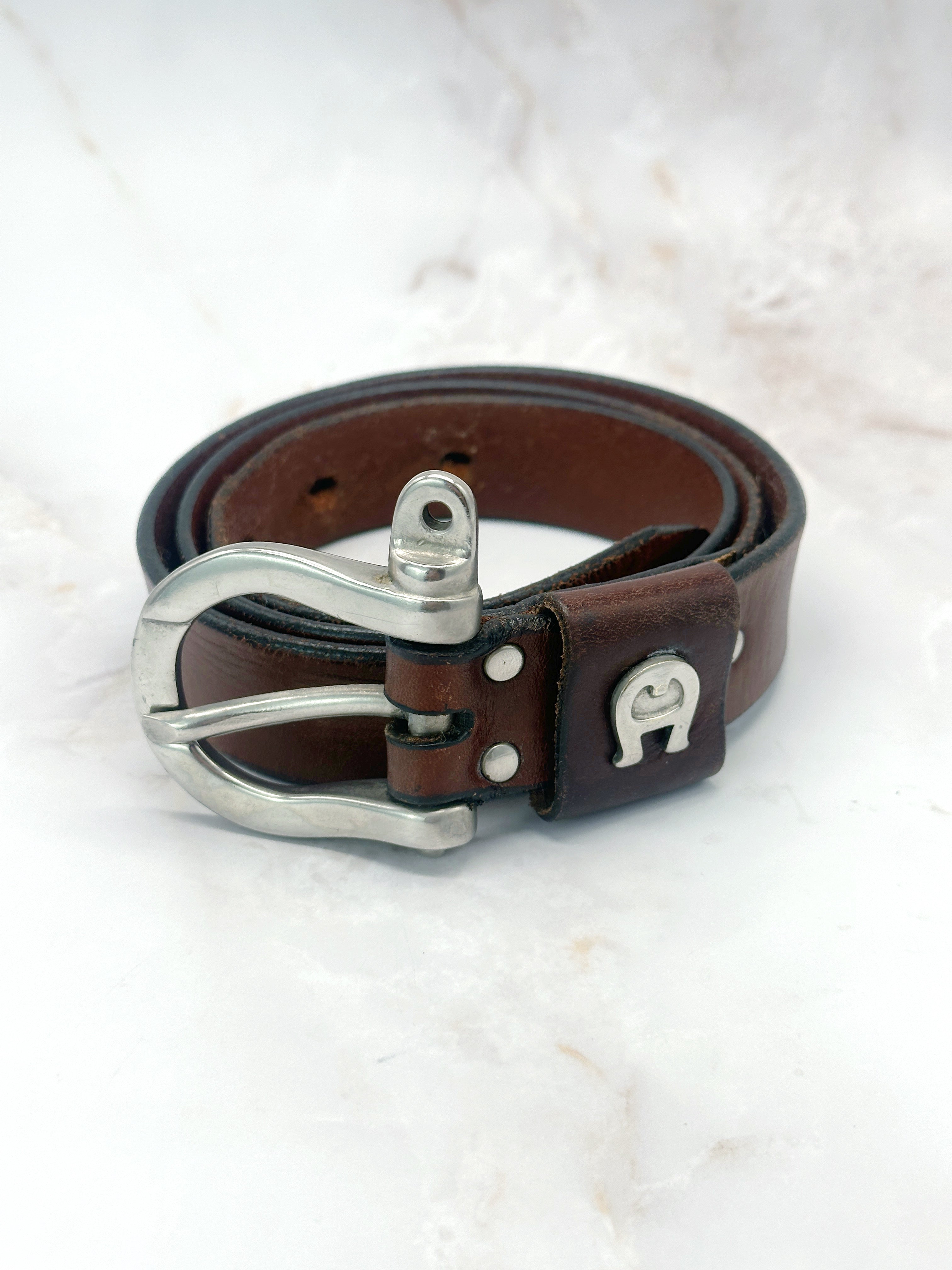 Vintage Gürtel von Etienne Aigner aus braunem Leder