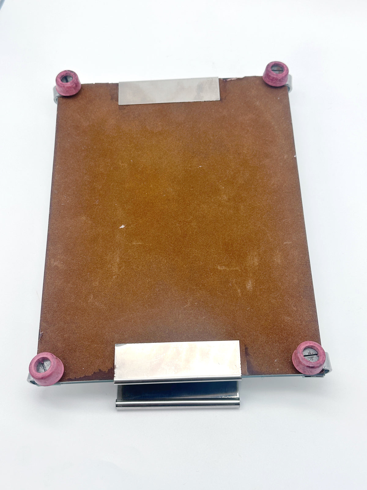 Vintage Tablett aus Spiegelglas und Chrom um 1930