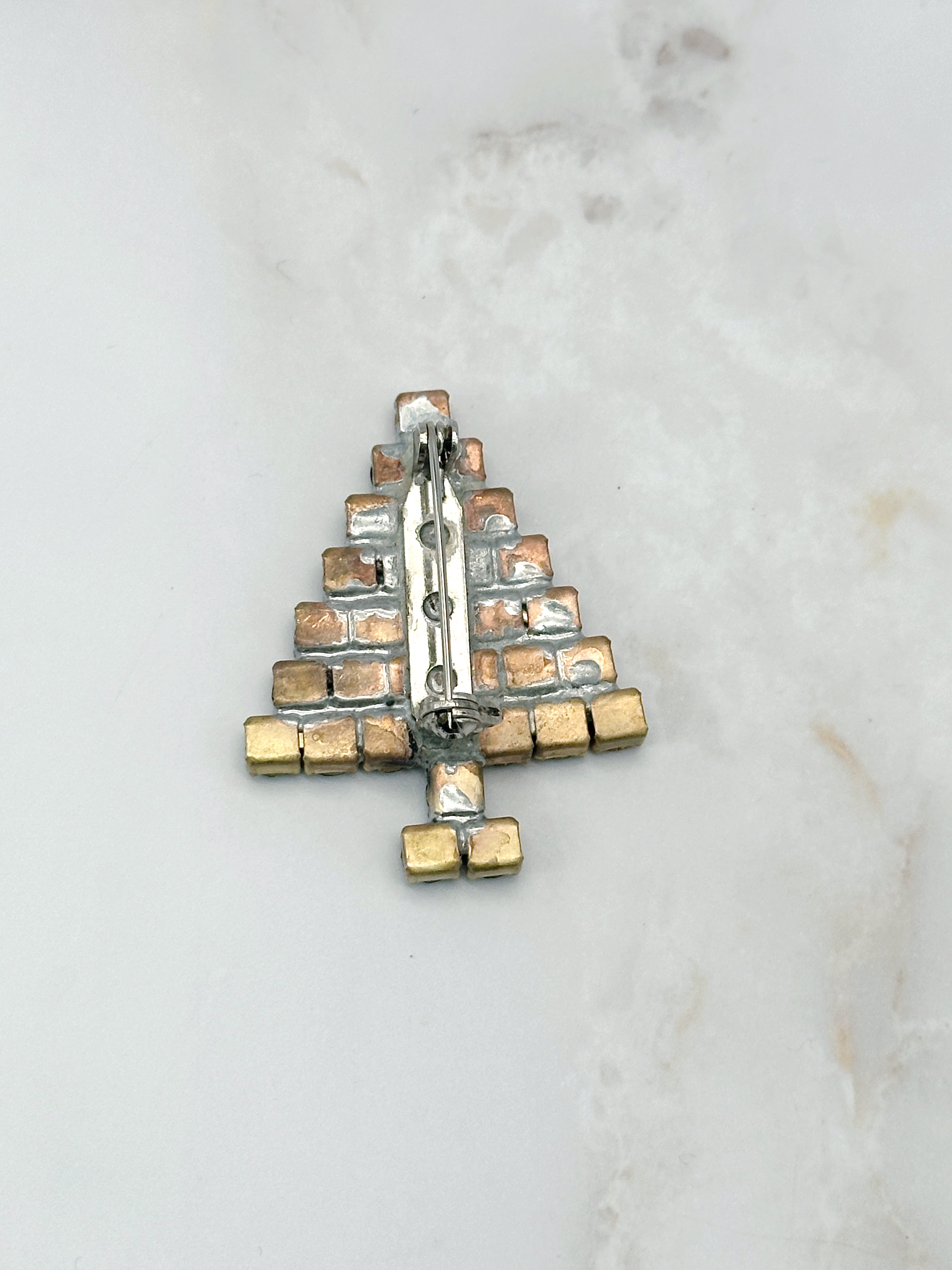 Gablonzer Christbaum Brosche