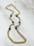 Lange Designer-Halskette von Grossé in Lapislazuli Blau