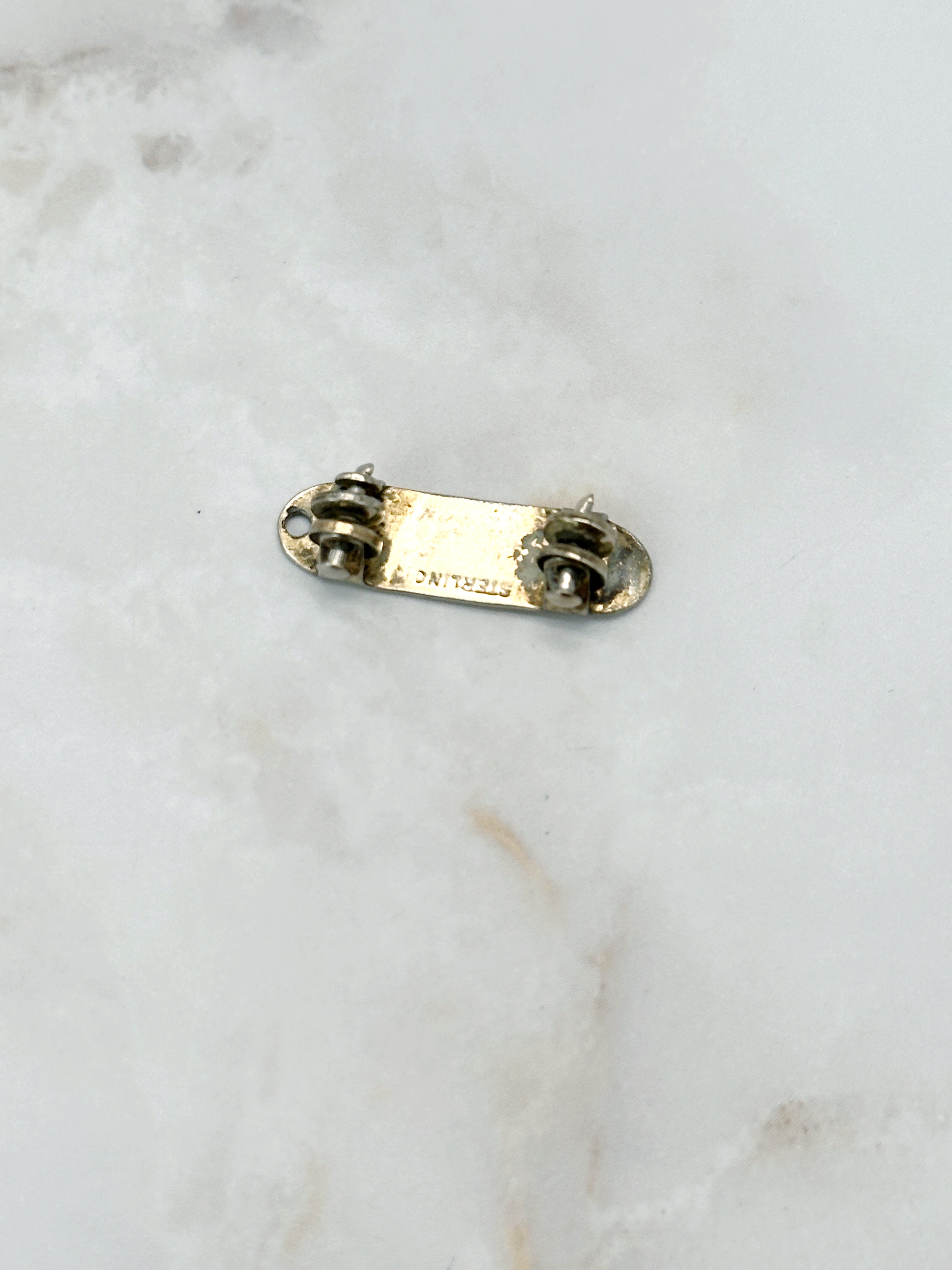 Vintage Skateboard Anhänger aus 925 Sterling Silber