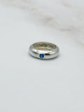 Eleganter Vintage Ring mit blauem Glasstein