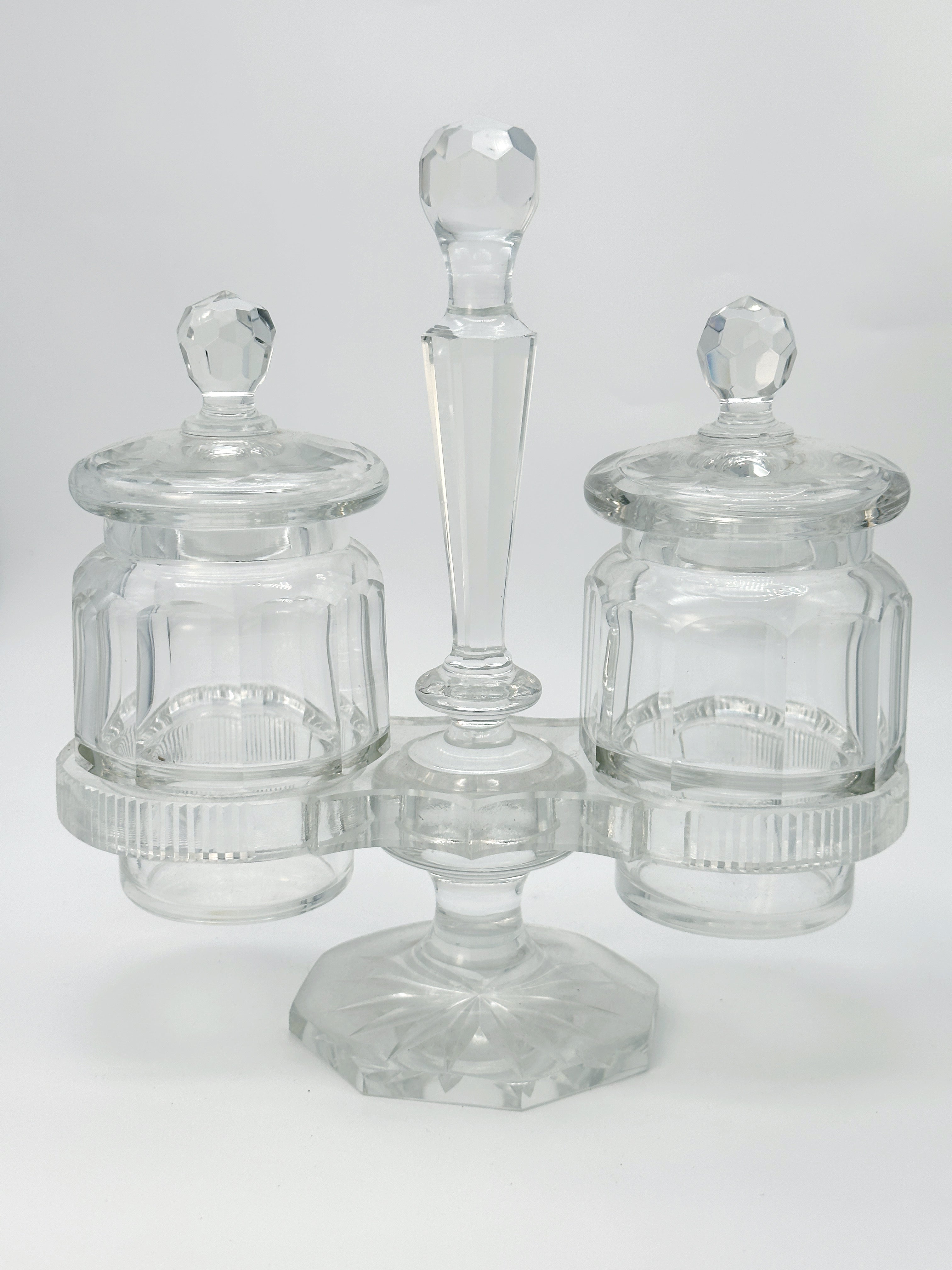Antike Glas Menage aus Holland um 1850